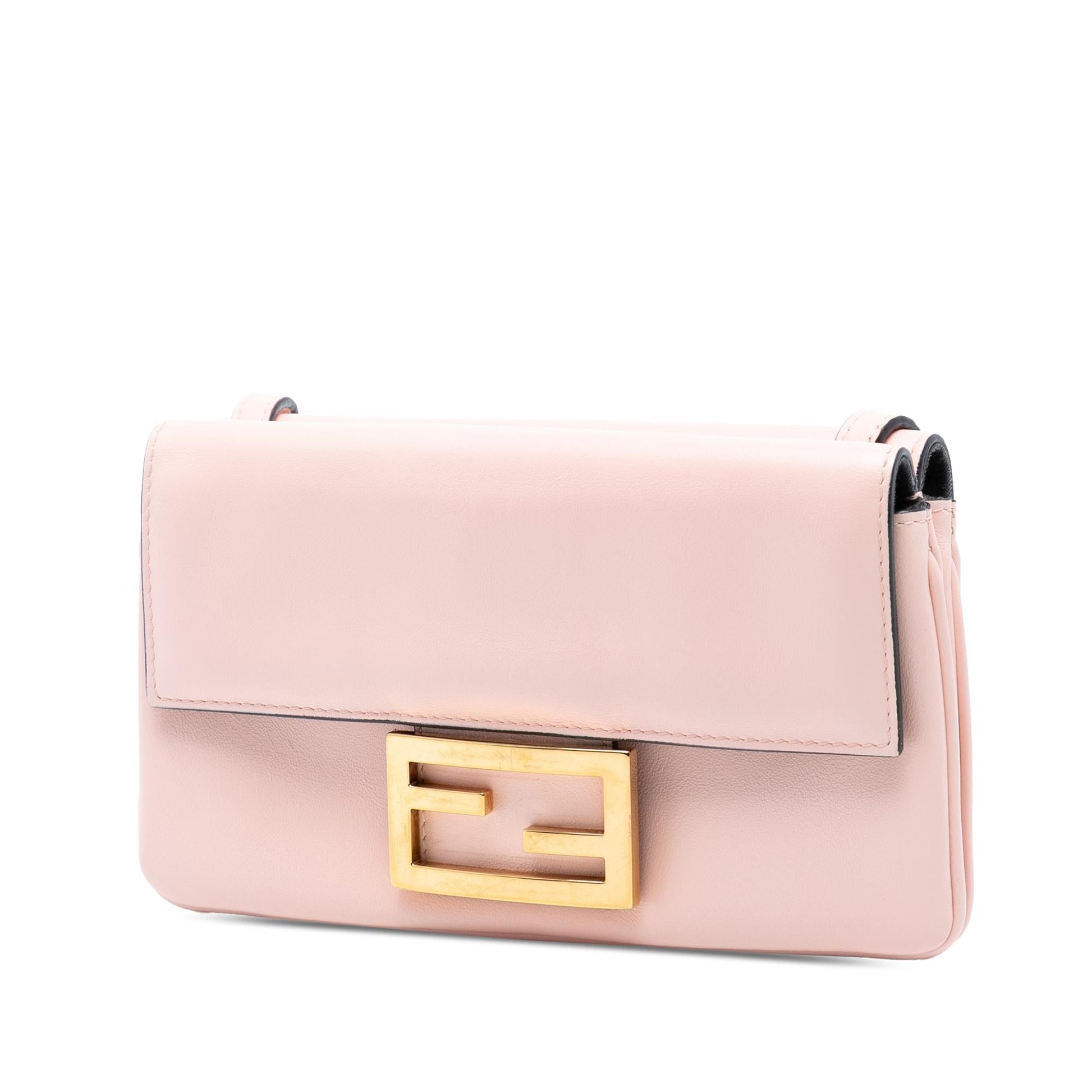 Fendi Duo Baguette Crossbody Leather Shoulder Bag