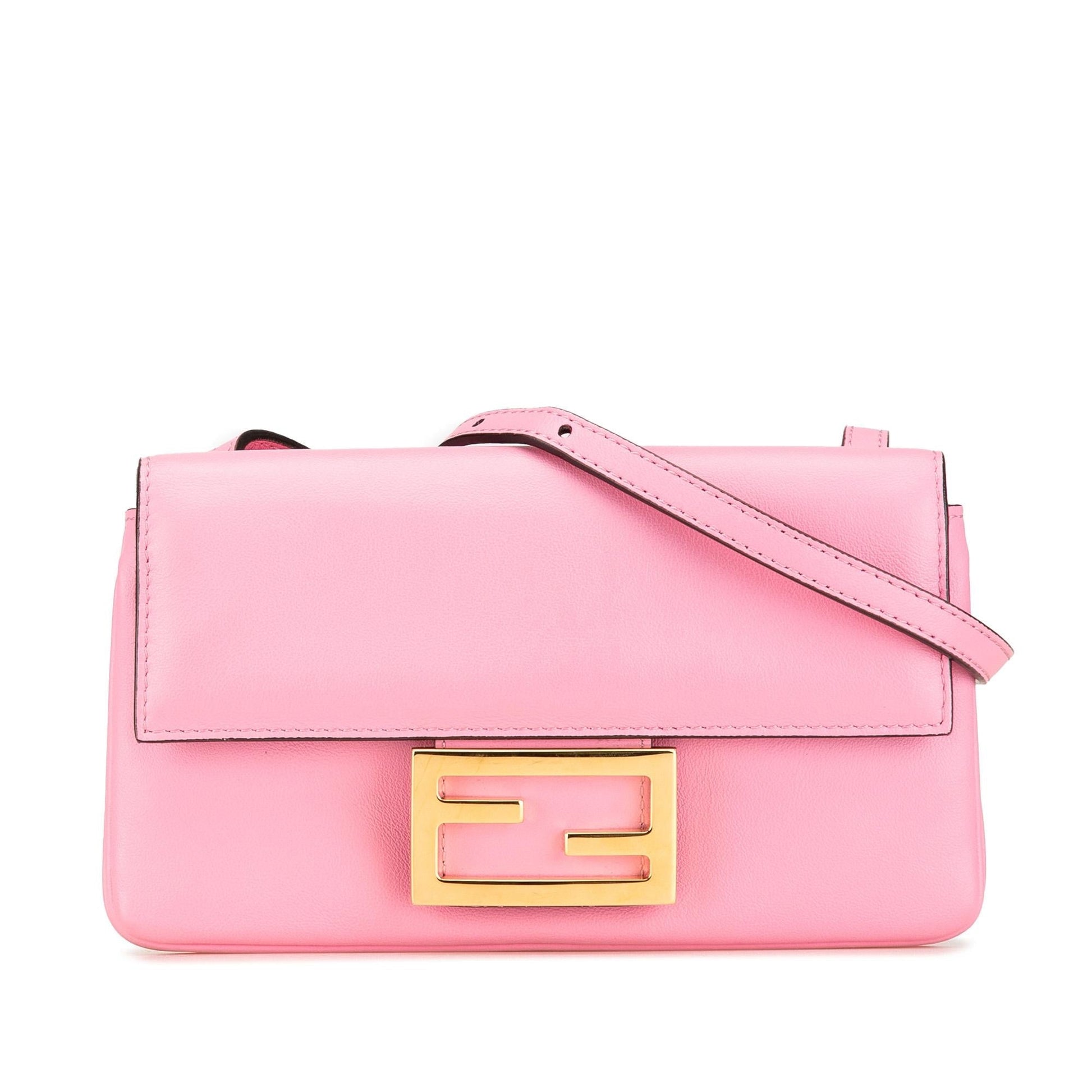 Fendi Duo Baguette Crossbody Bag Leather Shoulder Bag