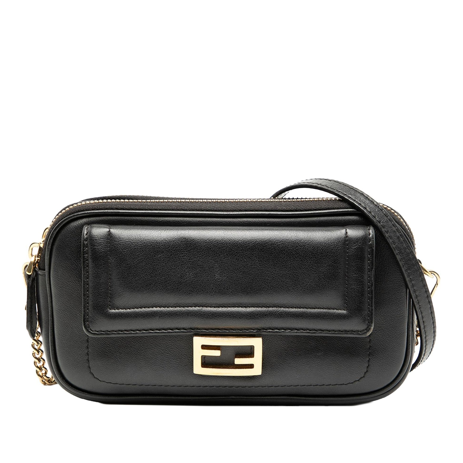 Fendi Easy Baguette Crossbody Leather Shoulder Bag