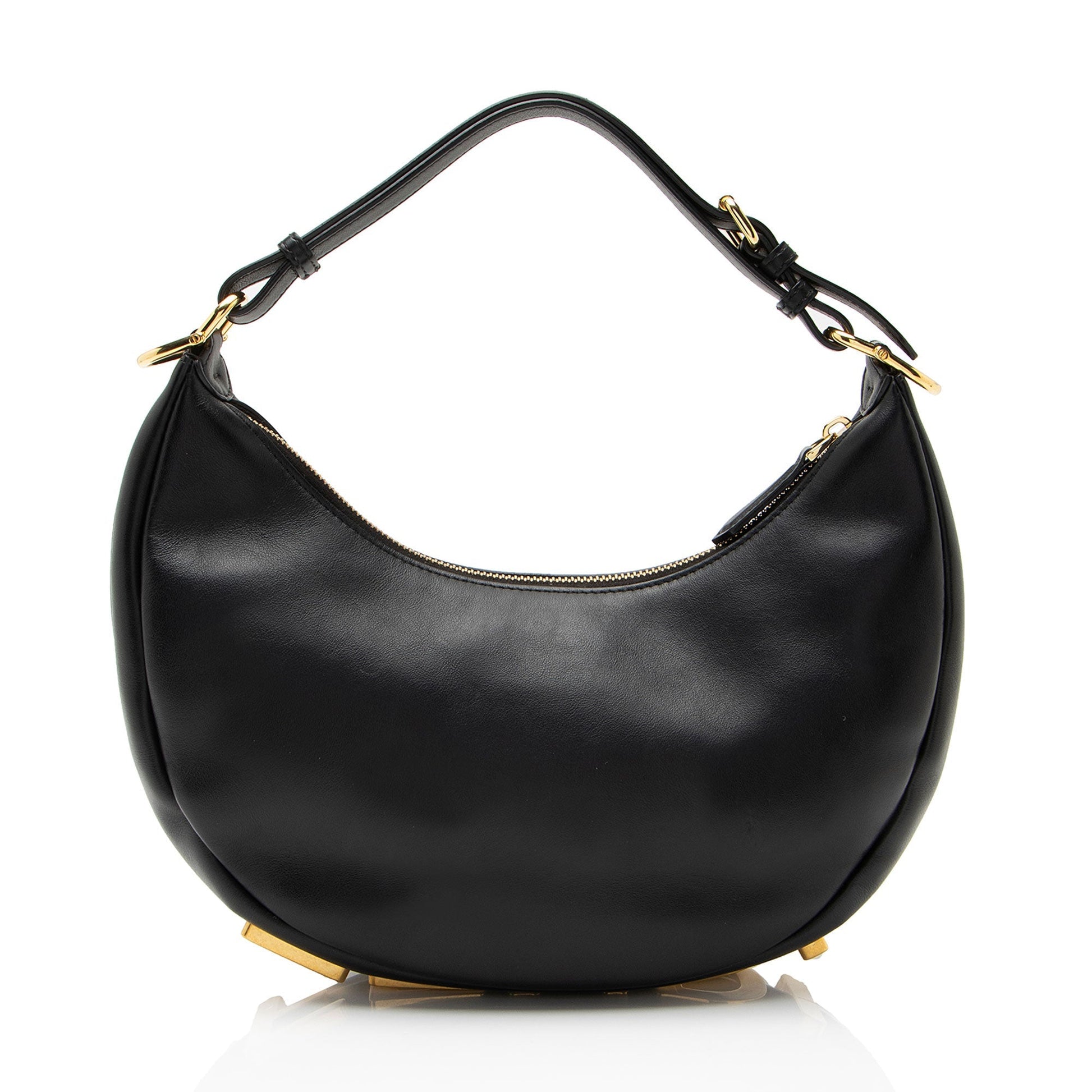 Fendi graphy Hobo Leather Small Shoulder Bag