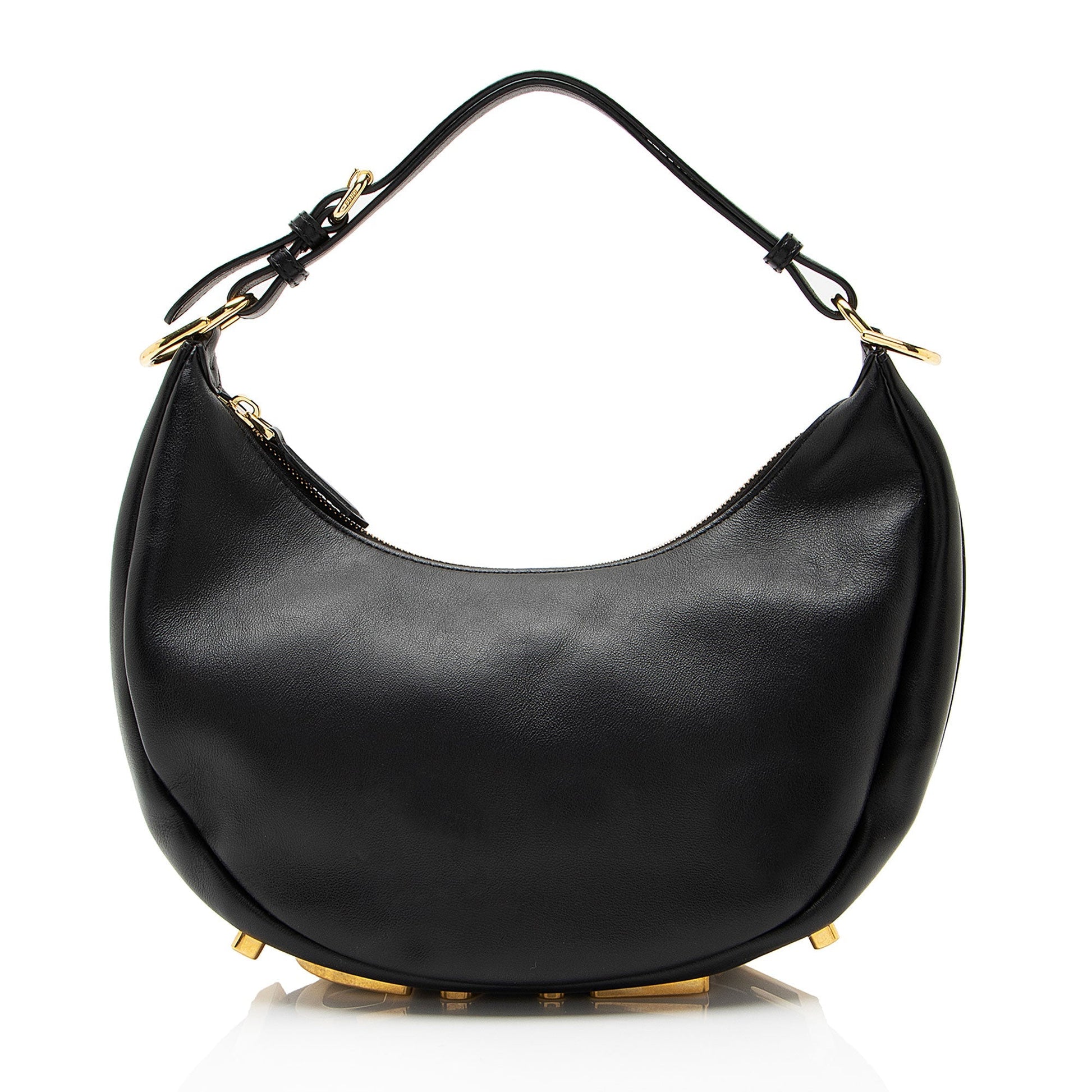 Fendi graphy Hobo Leather Small Shoulder Bag