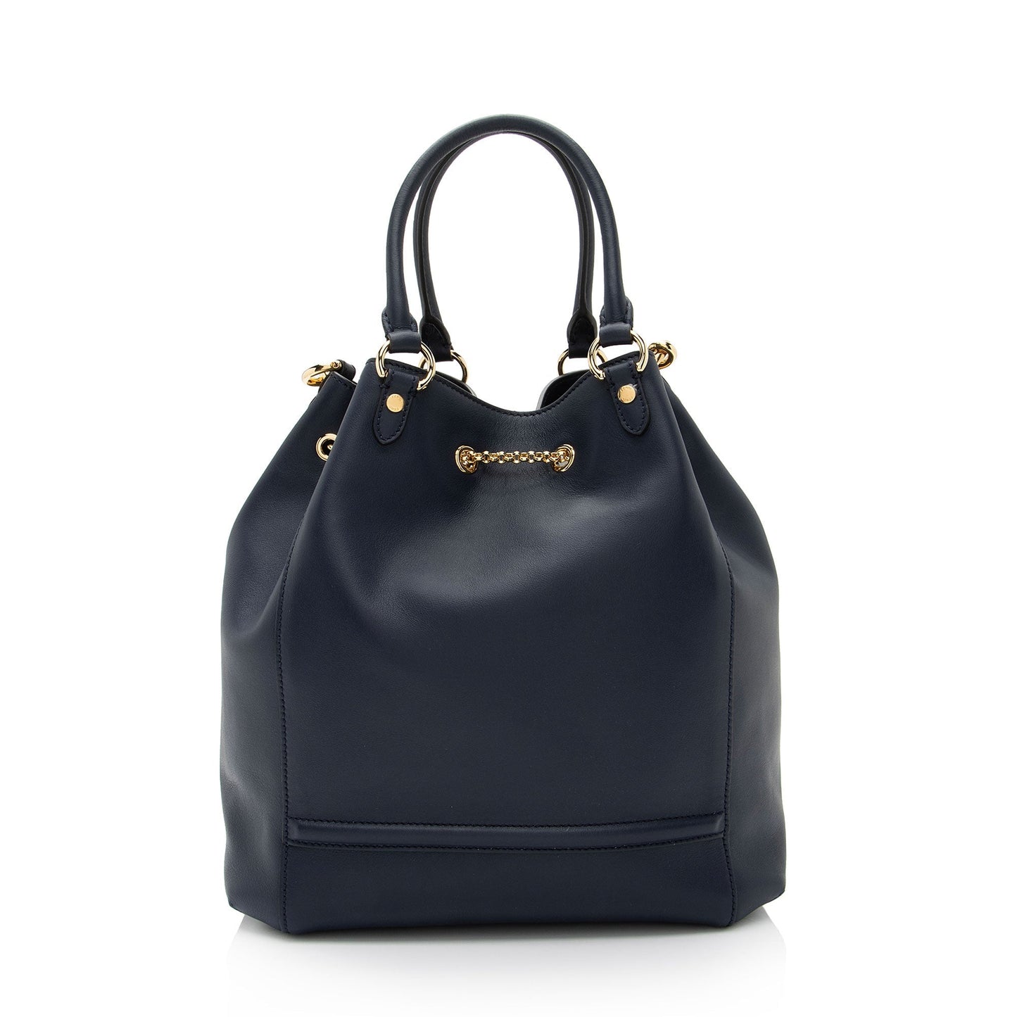 Fendi Karligraphy Bag Leather Chain Bucket Shoulder Bag