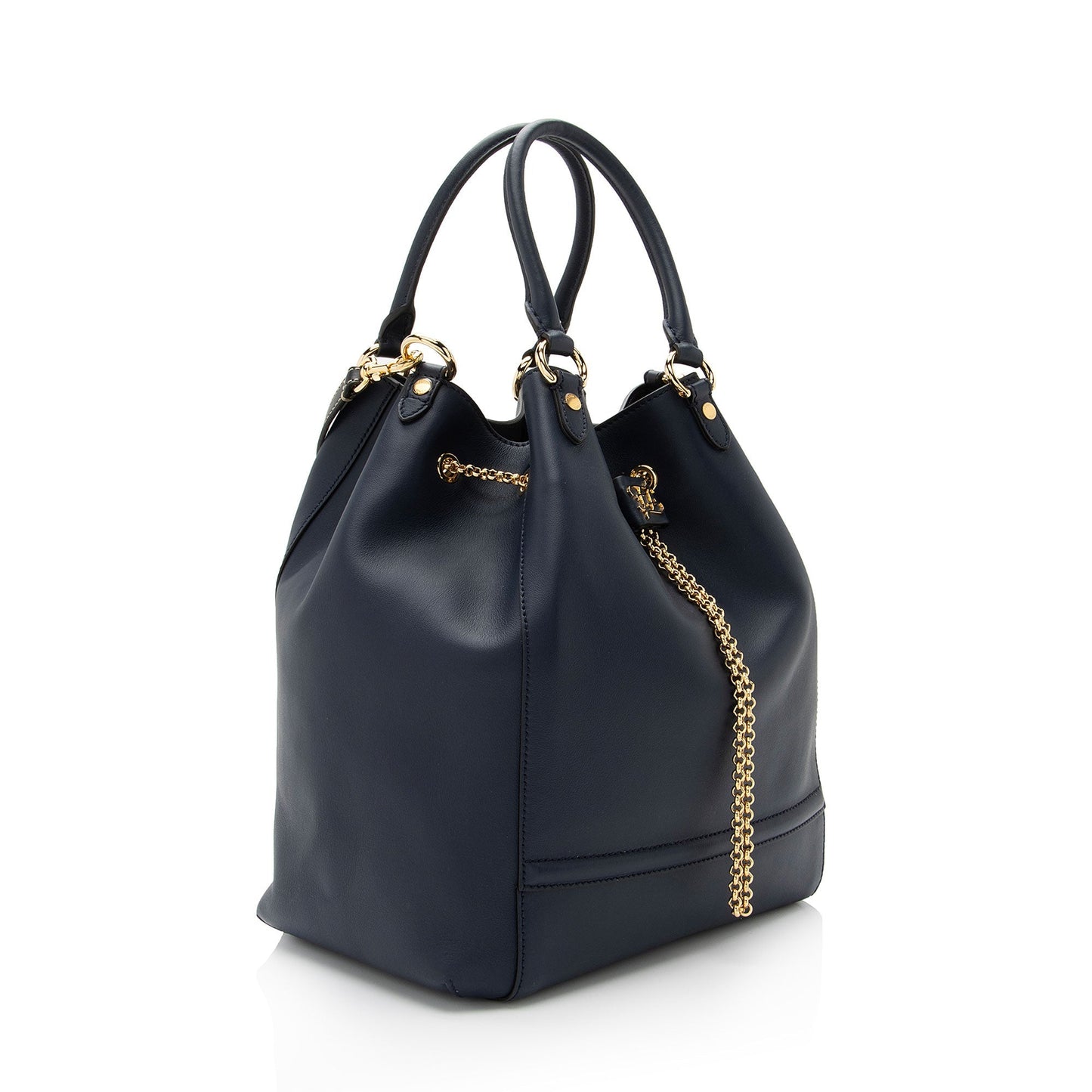 Fendi Karligraphy Bag Leather Chain Bucket Shoulder Bag