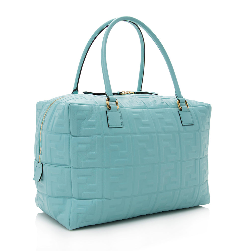 Fendi Boston Satchel Shf Leather Large Satchel Bag
