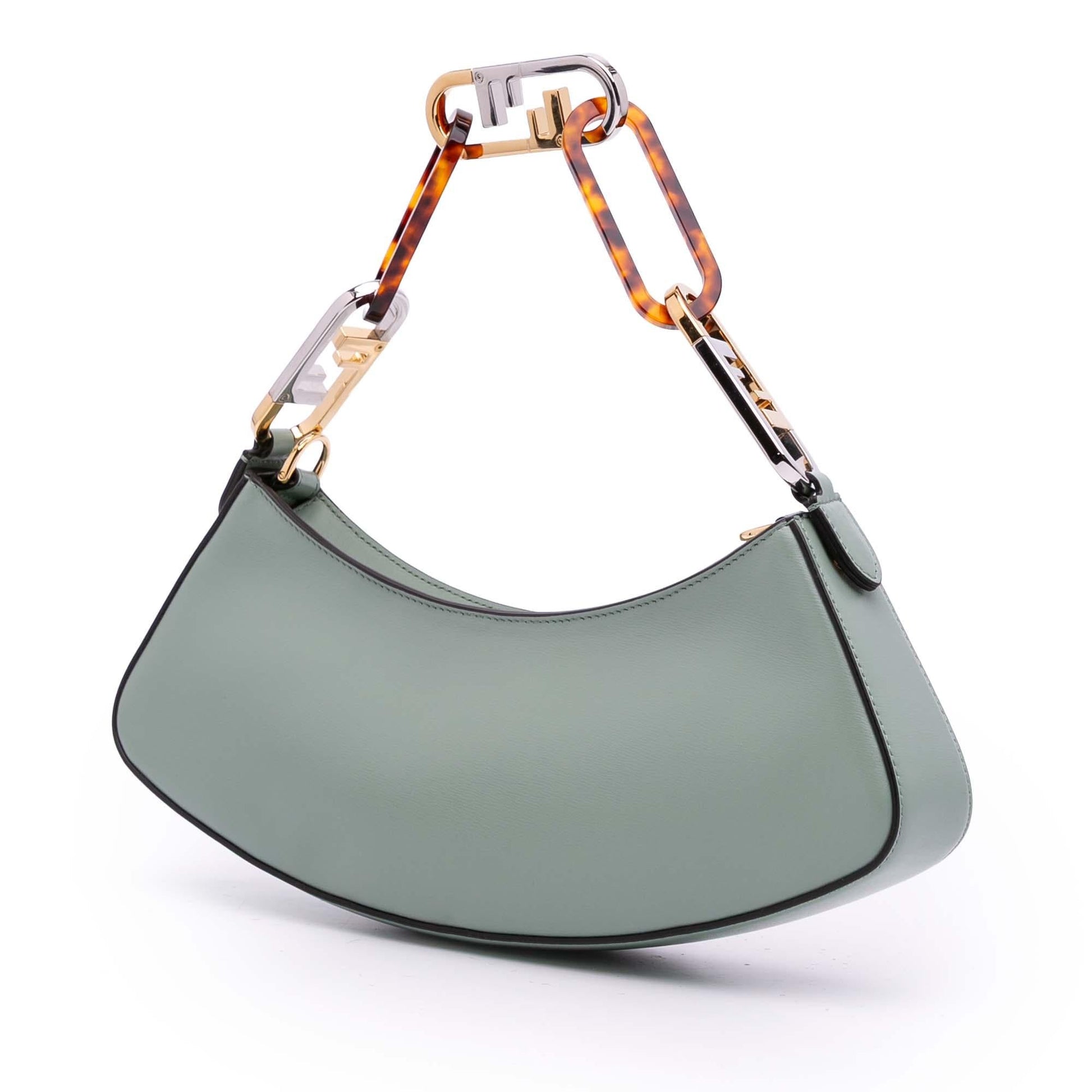 Fendi Lock Swing Satchel Leather Satchel Bag