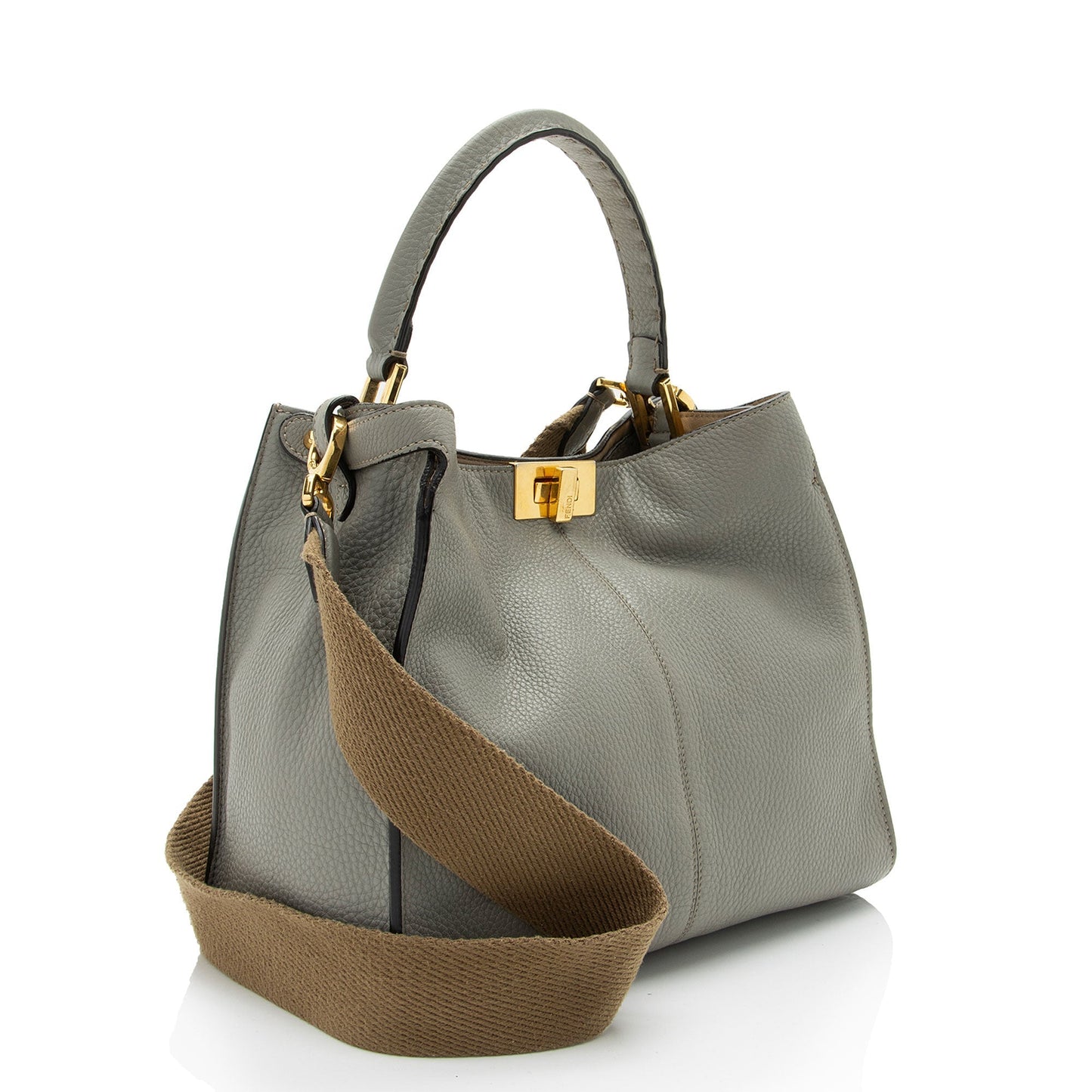 Fendi Peekaboo Lite Satchel Leather Medium Satchel Bag
