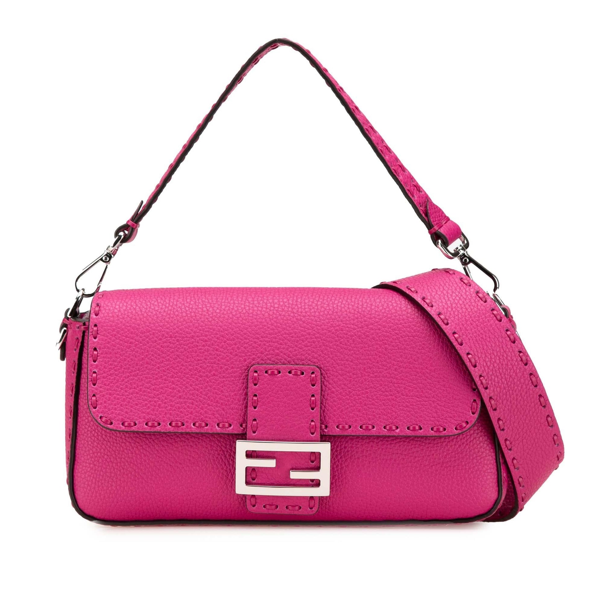 Fendi Selleria Baguette Satchel Leather Satchel Bag