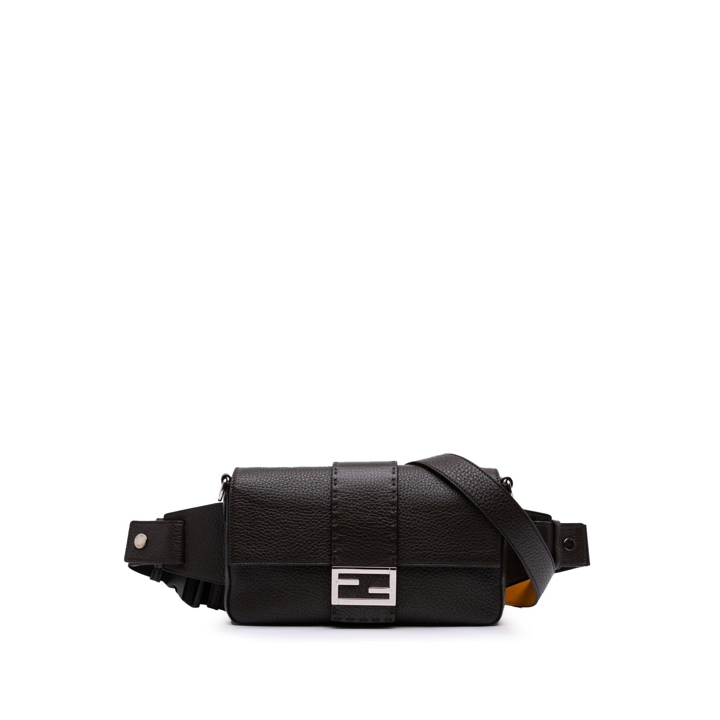 Fendi Selleria Convertible Baguette Satchel Leather Satchel Bag