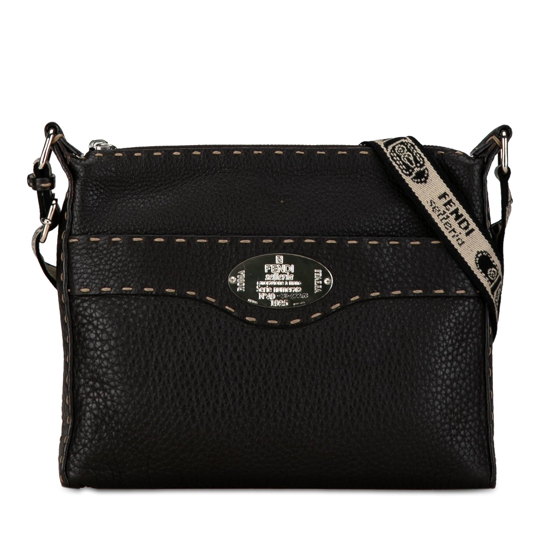 Fendi Selleria Crossbody Shg W68Jgn Leather Crossbody Bag