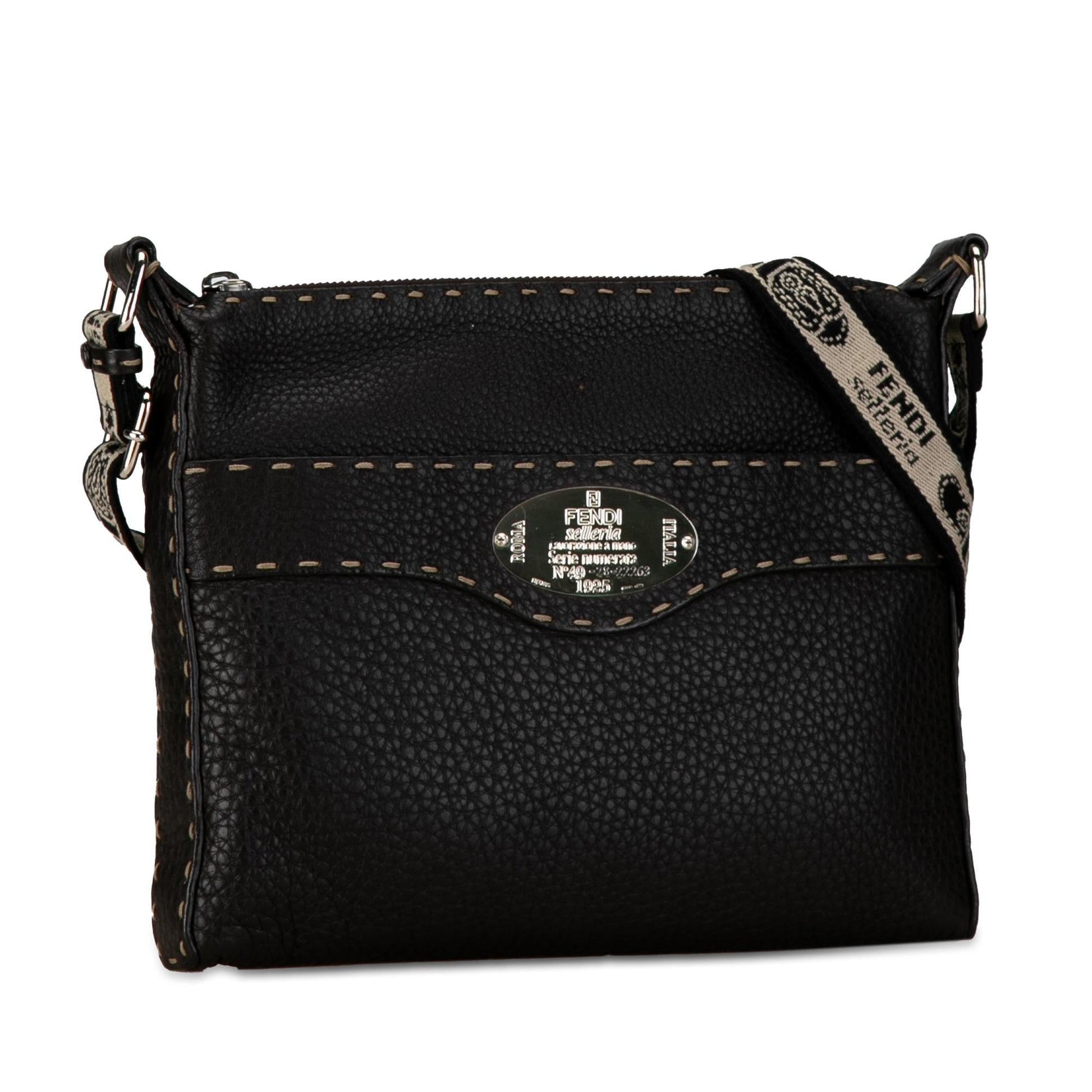 Fendi Selleria Crossbody Shg W68Jgn Leather Crossbody Bag