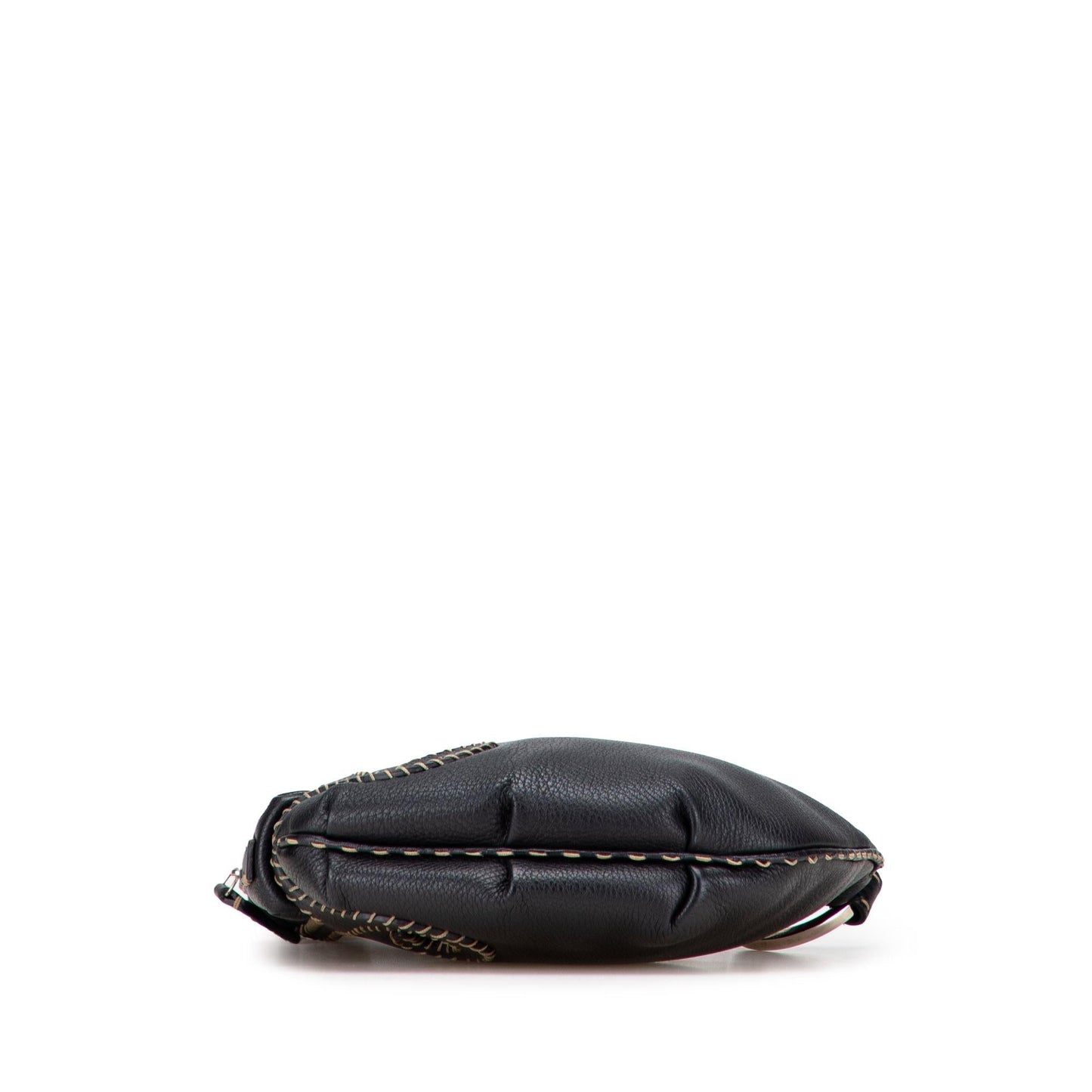 Fendi Selleria Oyster Hobo Leather Shoulder Bag