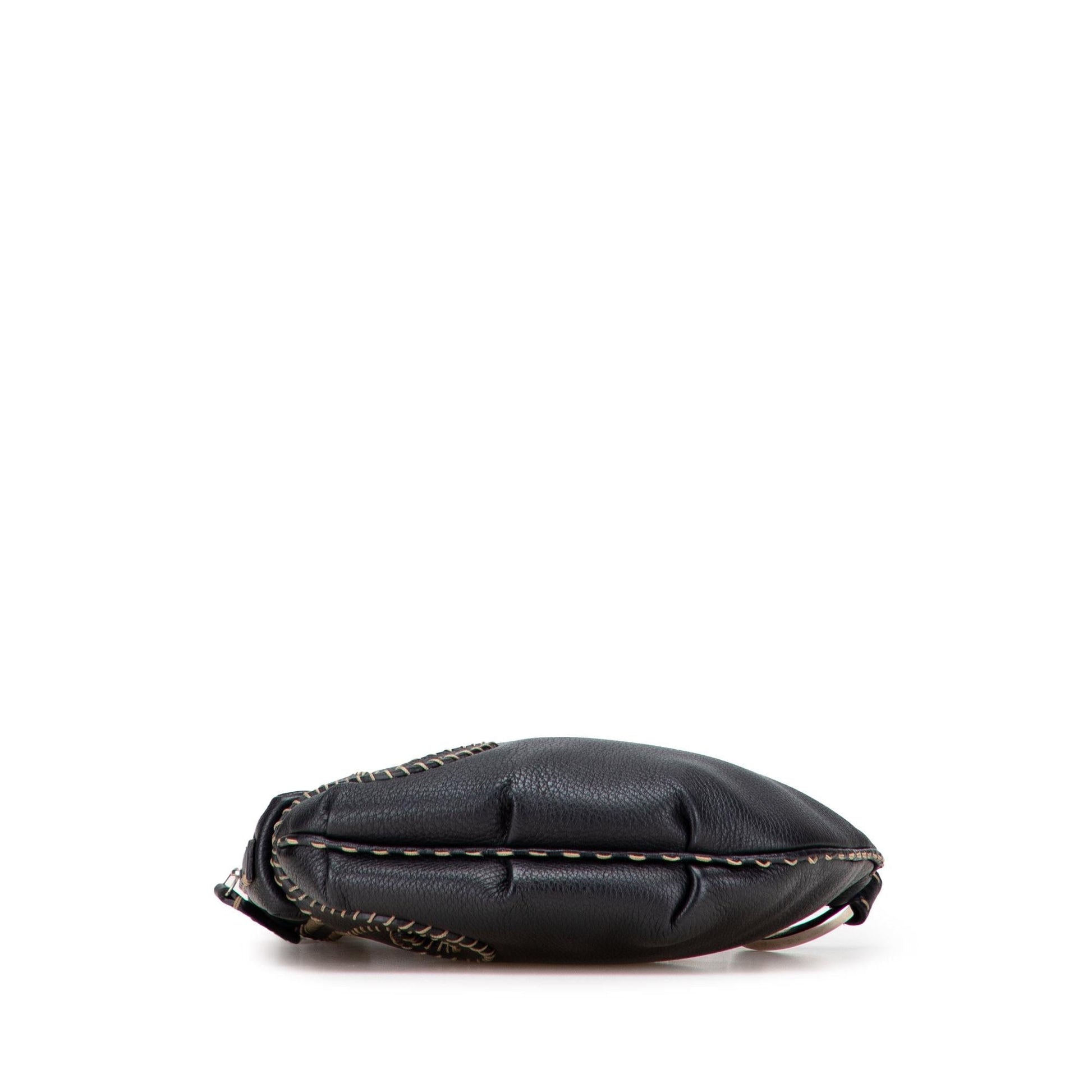 Fendi Selleria Oyster Hobo Leather Shoulder Bag