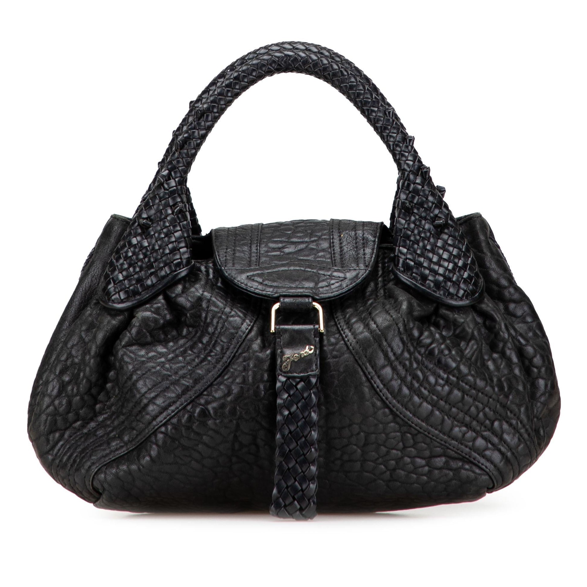 Fendi Spy Handbag Leather Satchel Bag