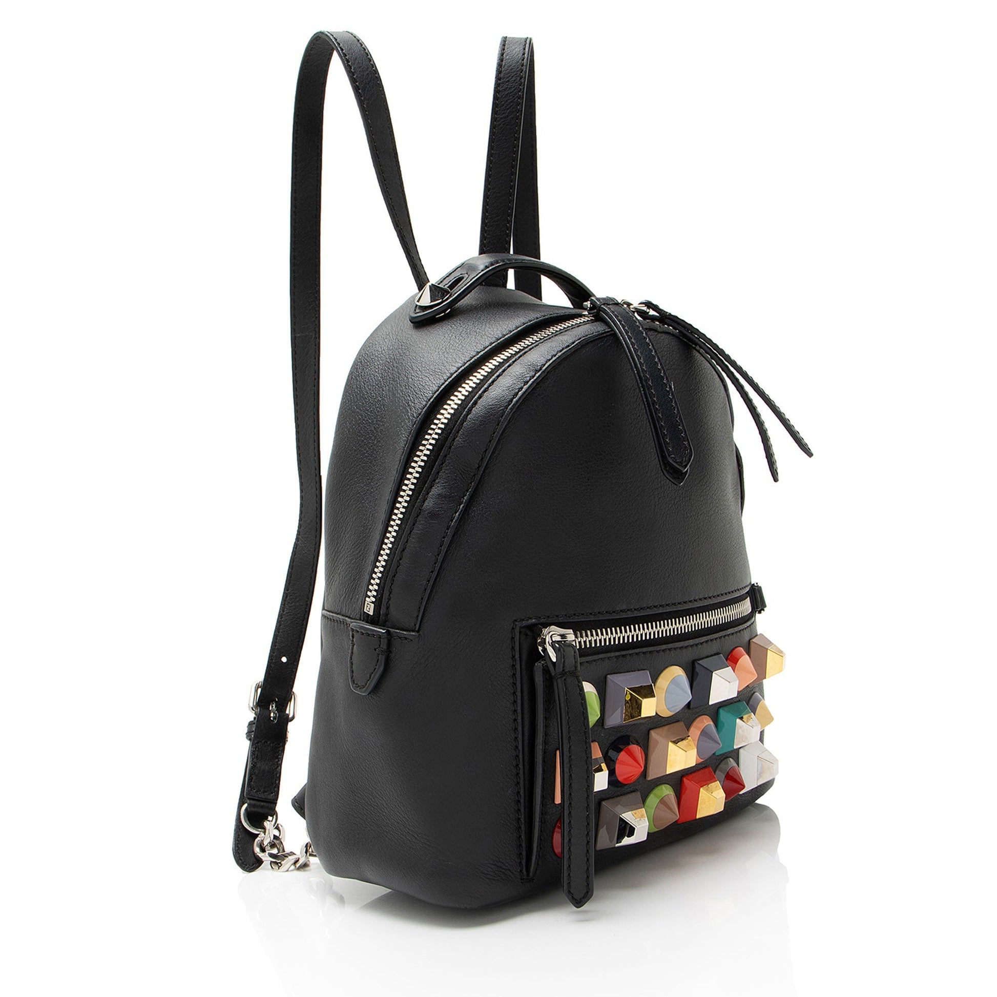 Fendi Studded By The Way Backpack Leather Mini Shoulder Bag