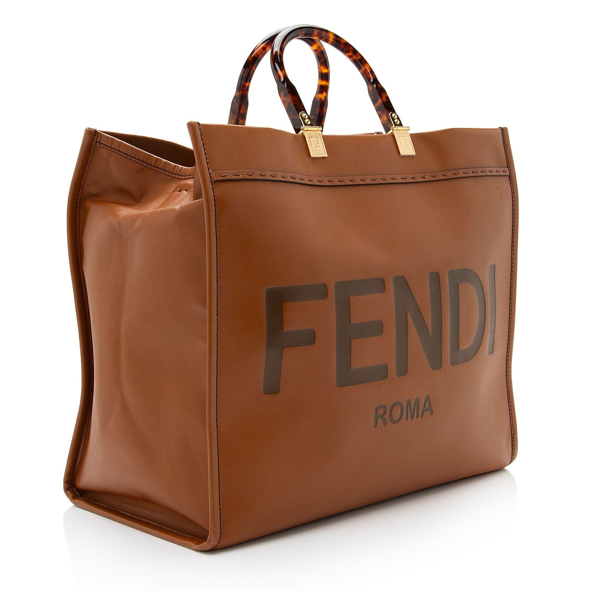 Fendi Sunshine Shopper Tote Shf Leather Large Tote Bag