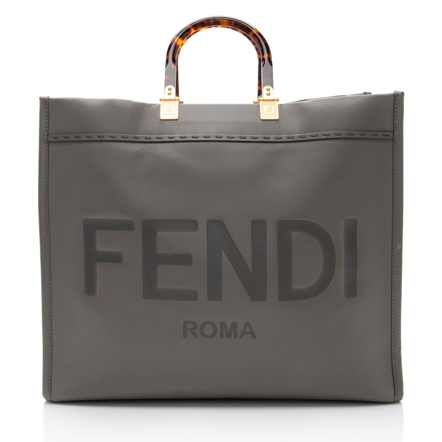 Fendi Sunshine Shopper Tote Shf V85Fxb Leather Large Tote Bag