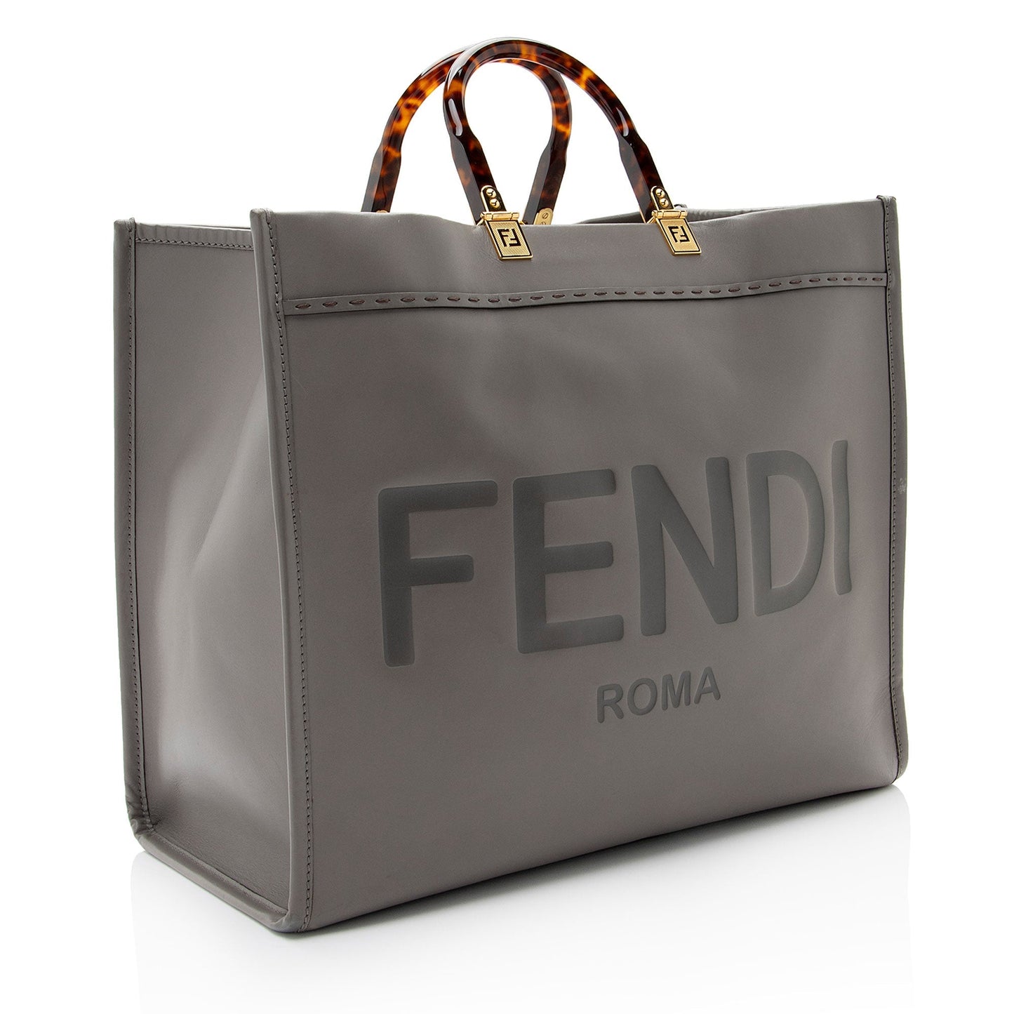 Fendi Sunshine Shopper Tote Shf V85Fxb Leather Large Tote Bag