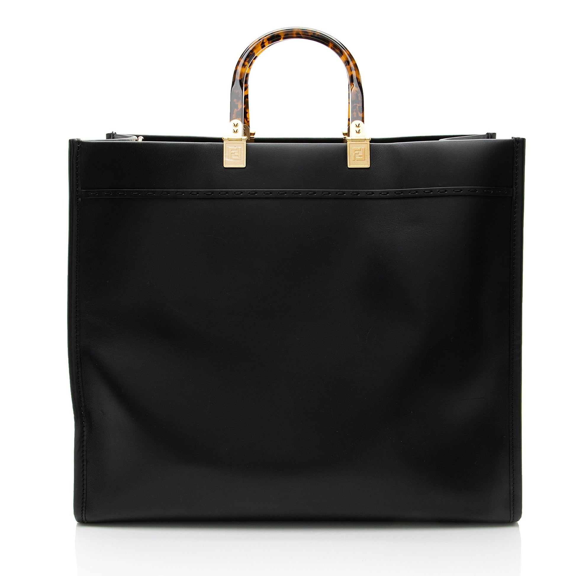 Fendi Sunshine Shopper Tote Leather Large Tote Bag Large Shopper Tote