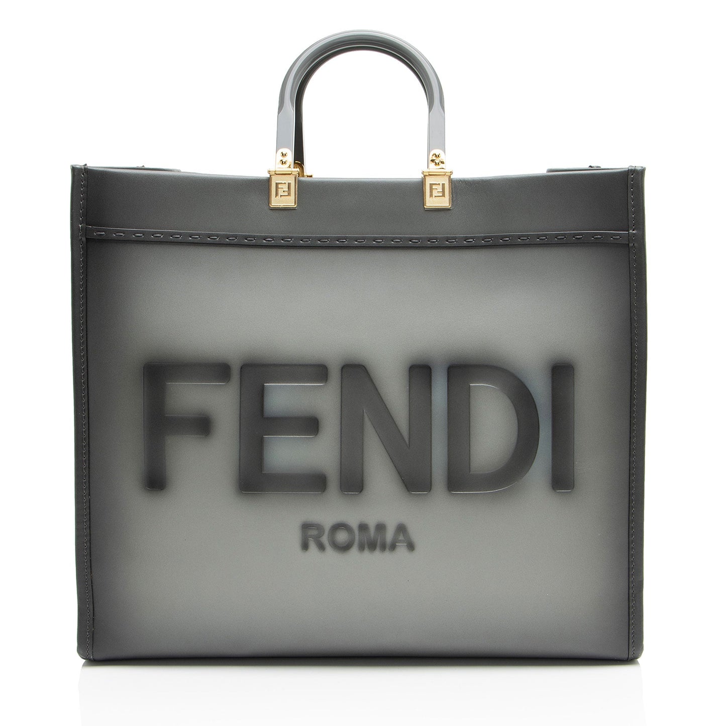 Fendi Sunshine Shopper Tote Leather Large Tote Bag