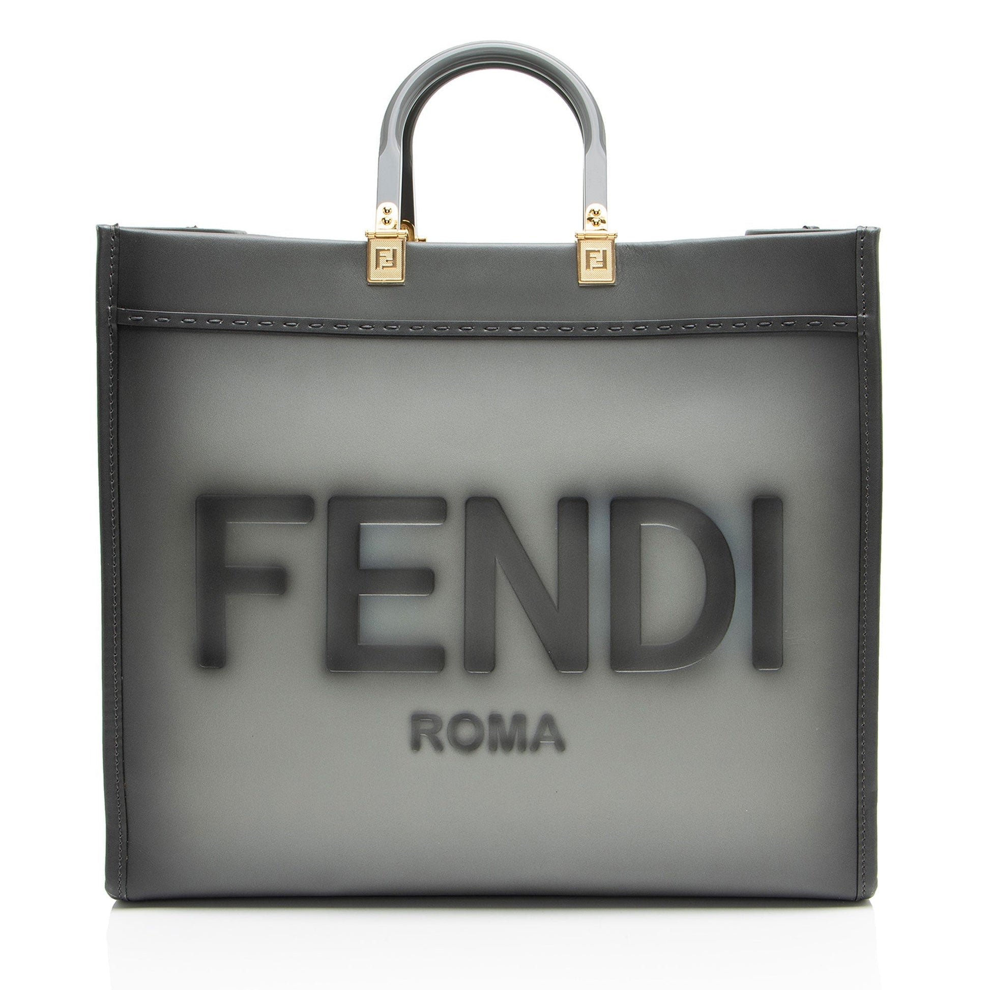 Fendi Sunshine Shopper Tote Leather Large Tote Bag