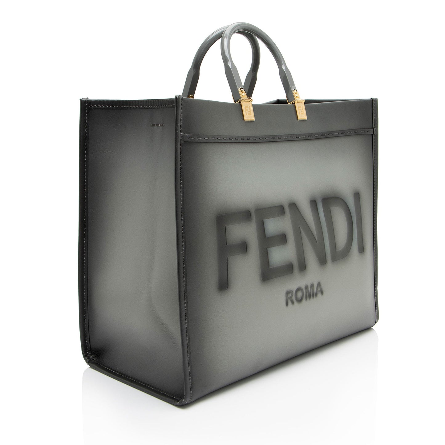 Fendi Sunshine Shopper Tote Leather Large Tote Bag