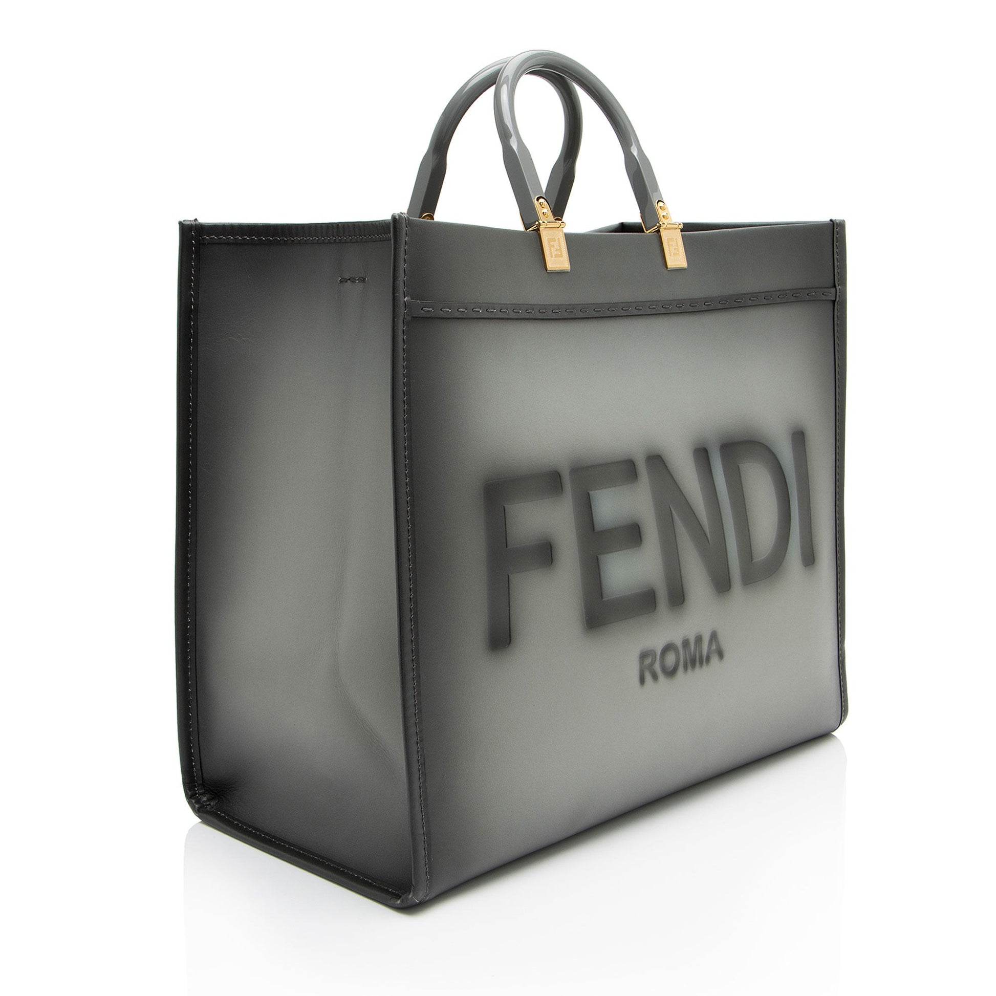 Fendi Sunshine Shopper Tote Leather Large Tote Bag