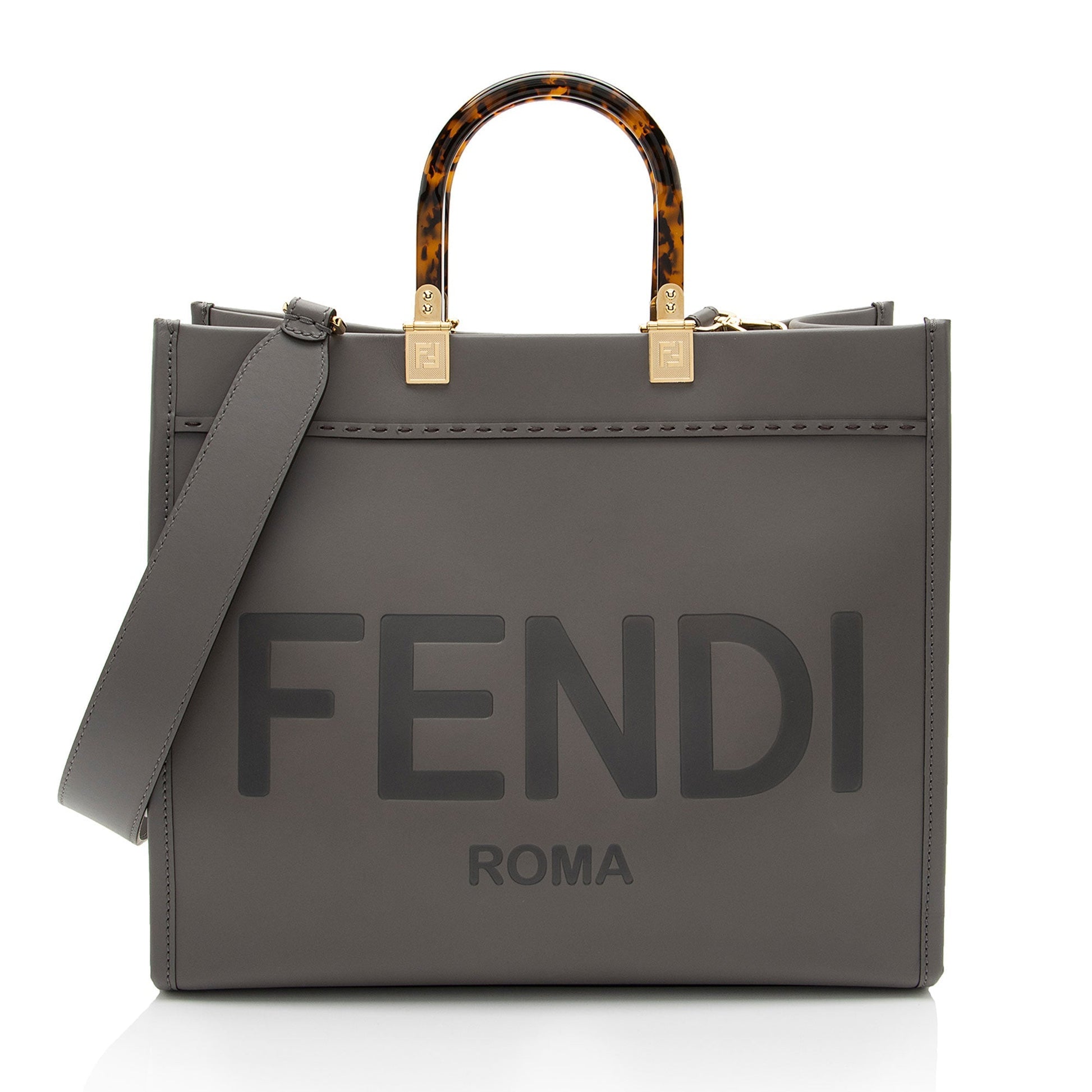 Fendi Sunshine Shopper Tote Shf 55Mloh Leather Medium Tote Bag