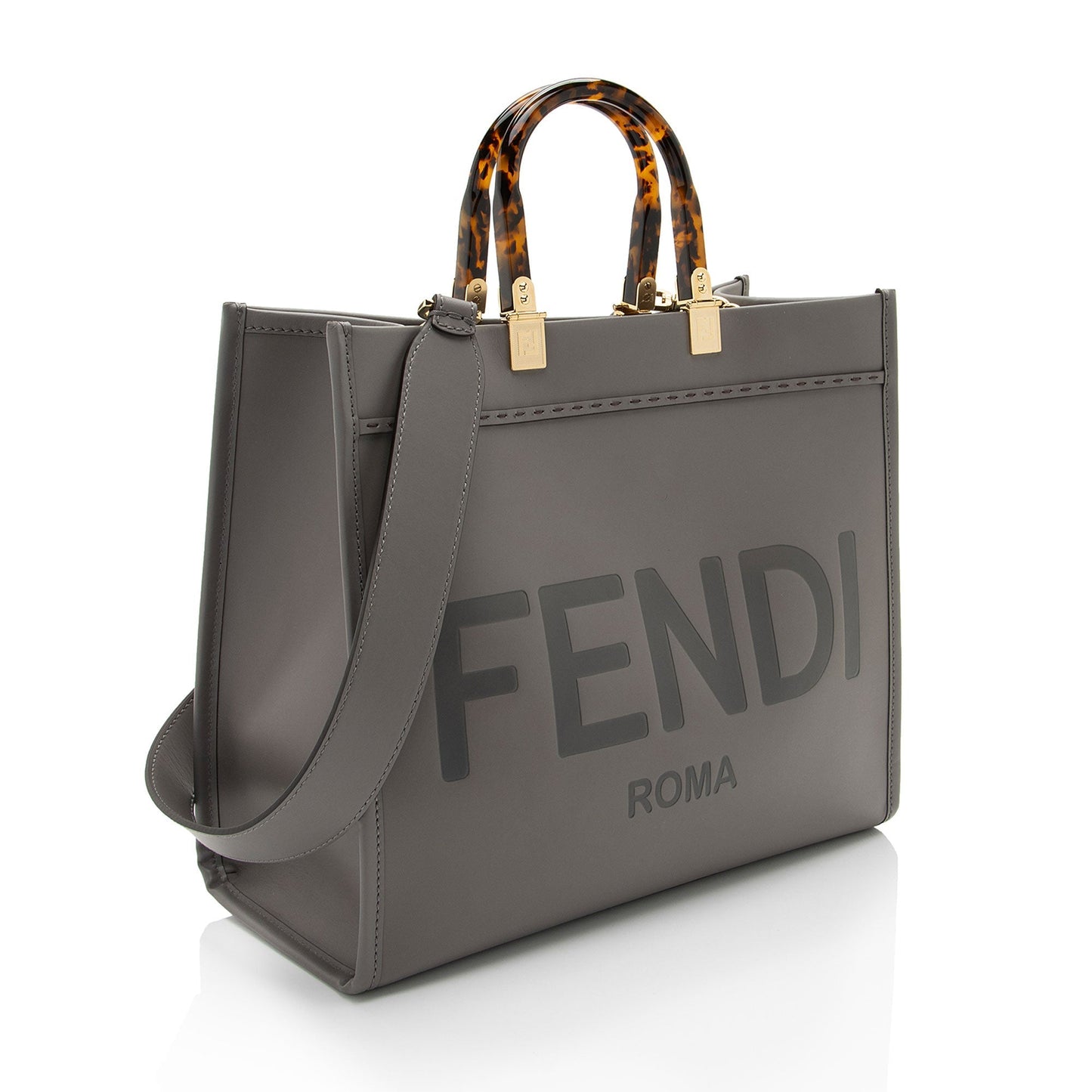 Fendi Sunshine Shopper Tote Shf 55Mloh Leather Medium Tote Bag