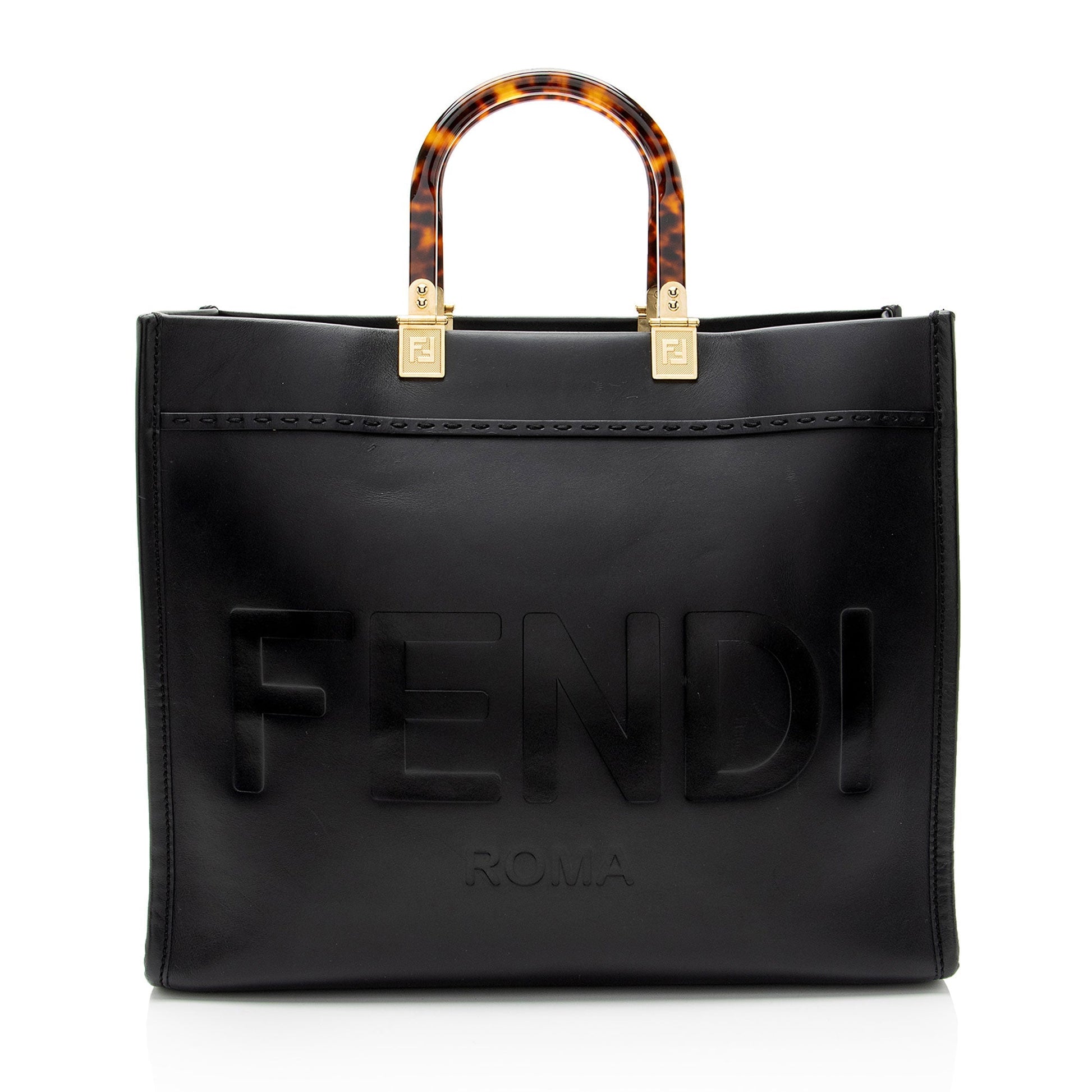 Fendi Sunshine Shopper Tote Leather Medium Tote Bag Tote Shf Bbtdjr