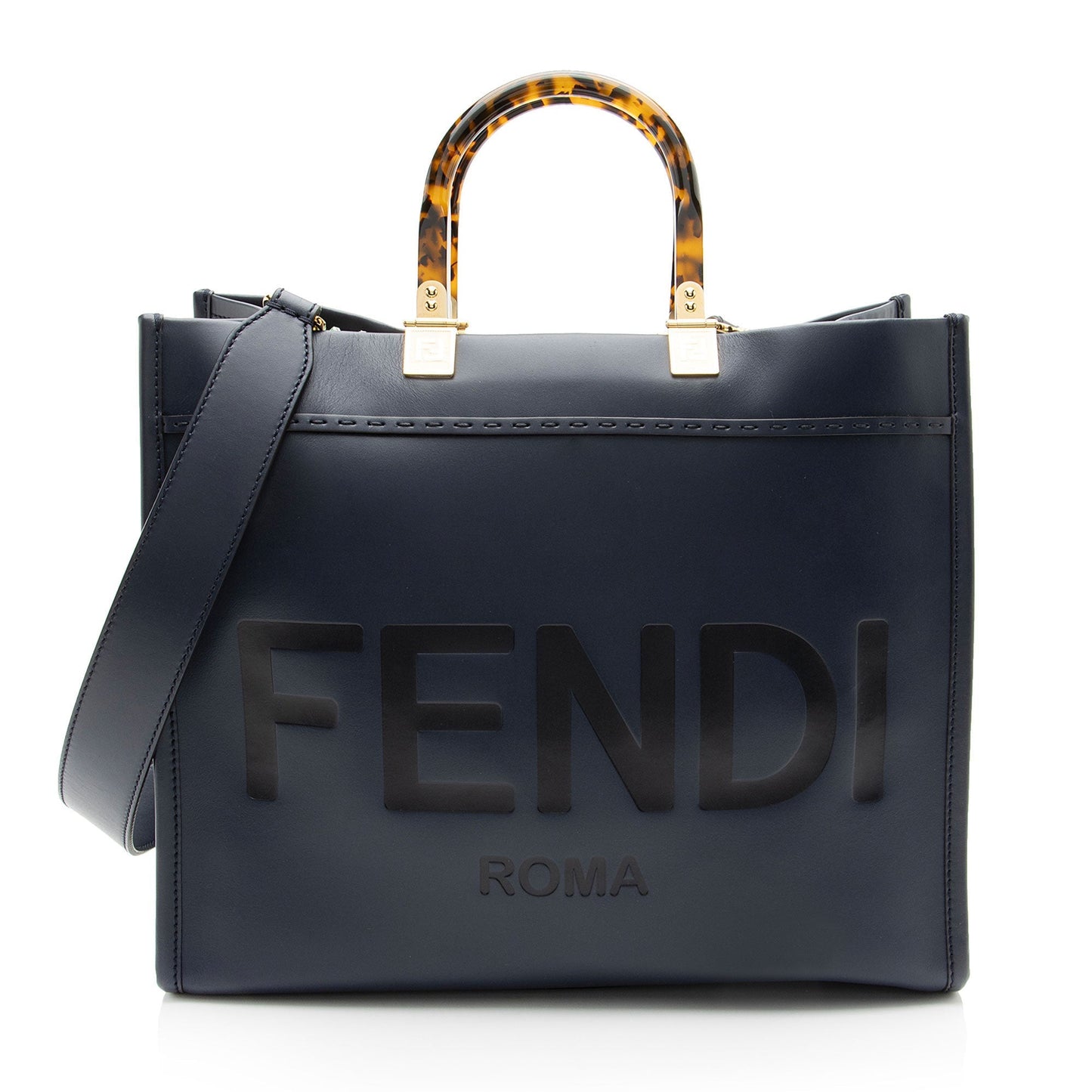Fendi Sunshine Shopper Tote Leather Medium Tote Bag
