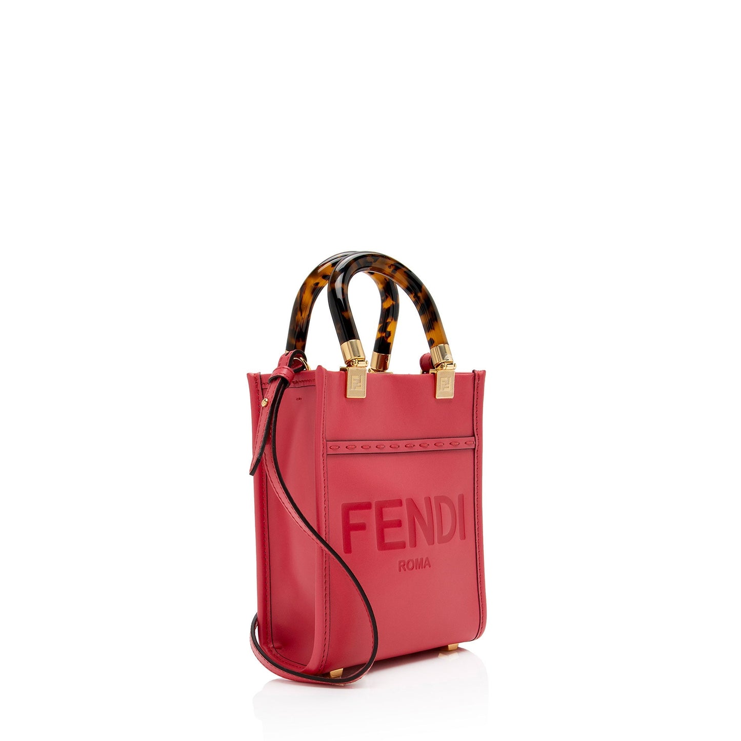 Fendi Sunshine Shopper Tote Leather Mini Tote Bag
