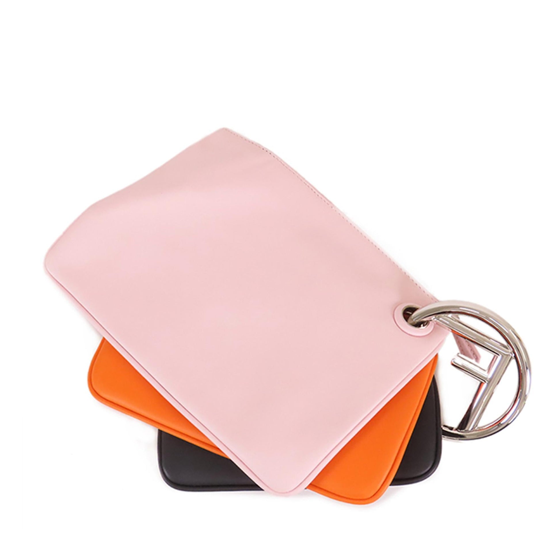 Fendi Triplette Clutch Bag Shg Ssklwg Leather