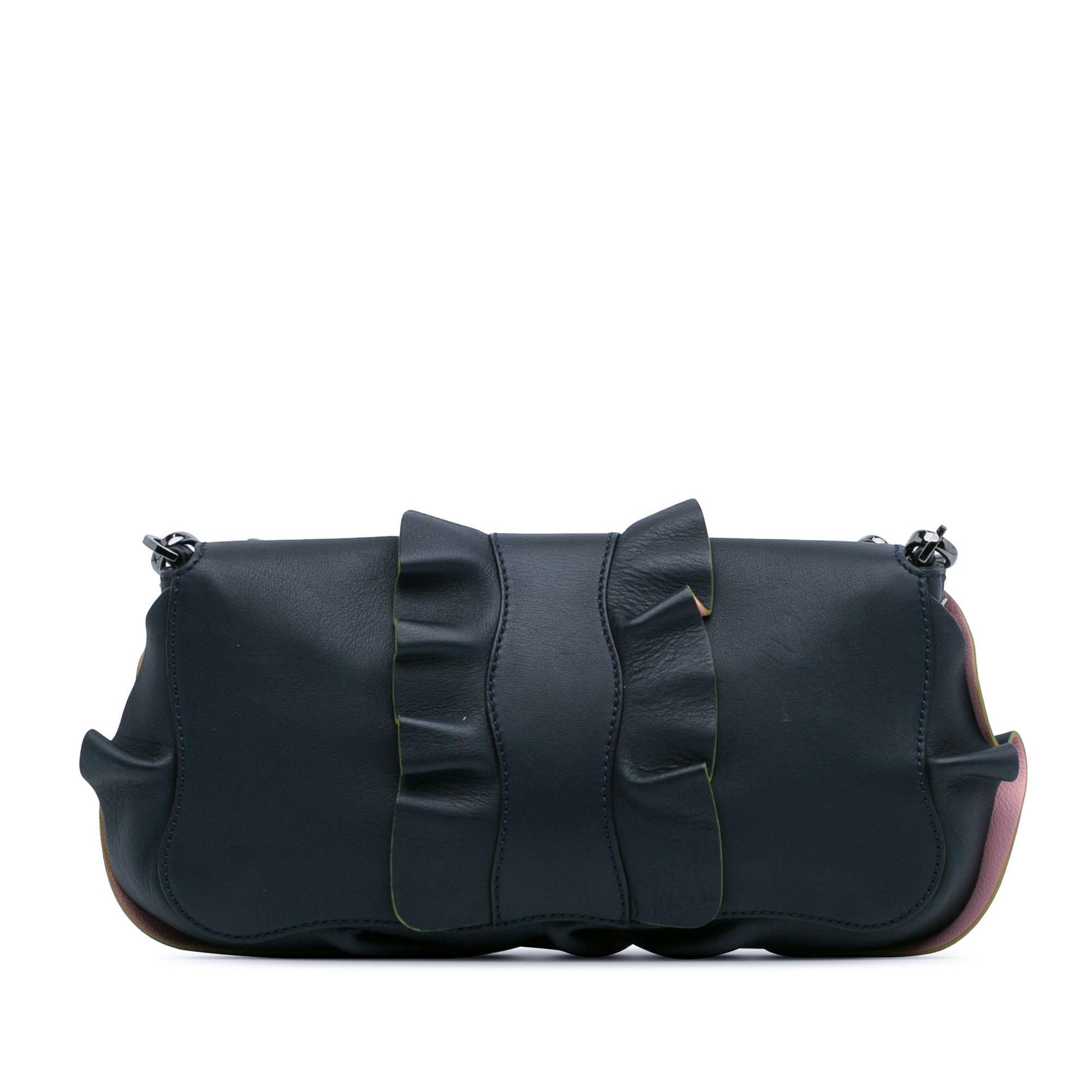 Fendi Wave Baguette Shg Jabyxm Crossbody Bag Leather Shoulder Bag