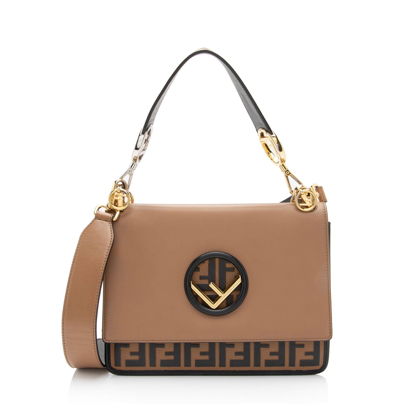 Fendi Zucca Kan Shoulder Bag Shf Ypmlhg Leather Medium