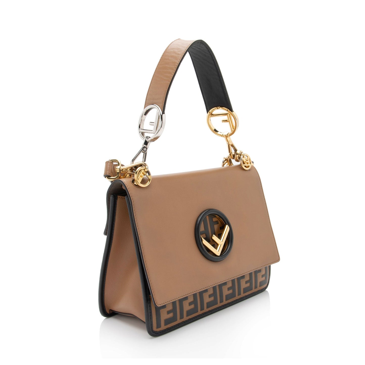 Fendi Zucca Kan Shoulder Bag Shf Ypmlhg Leather Medium