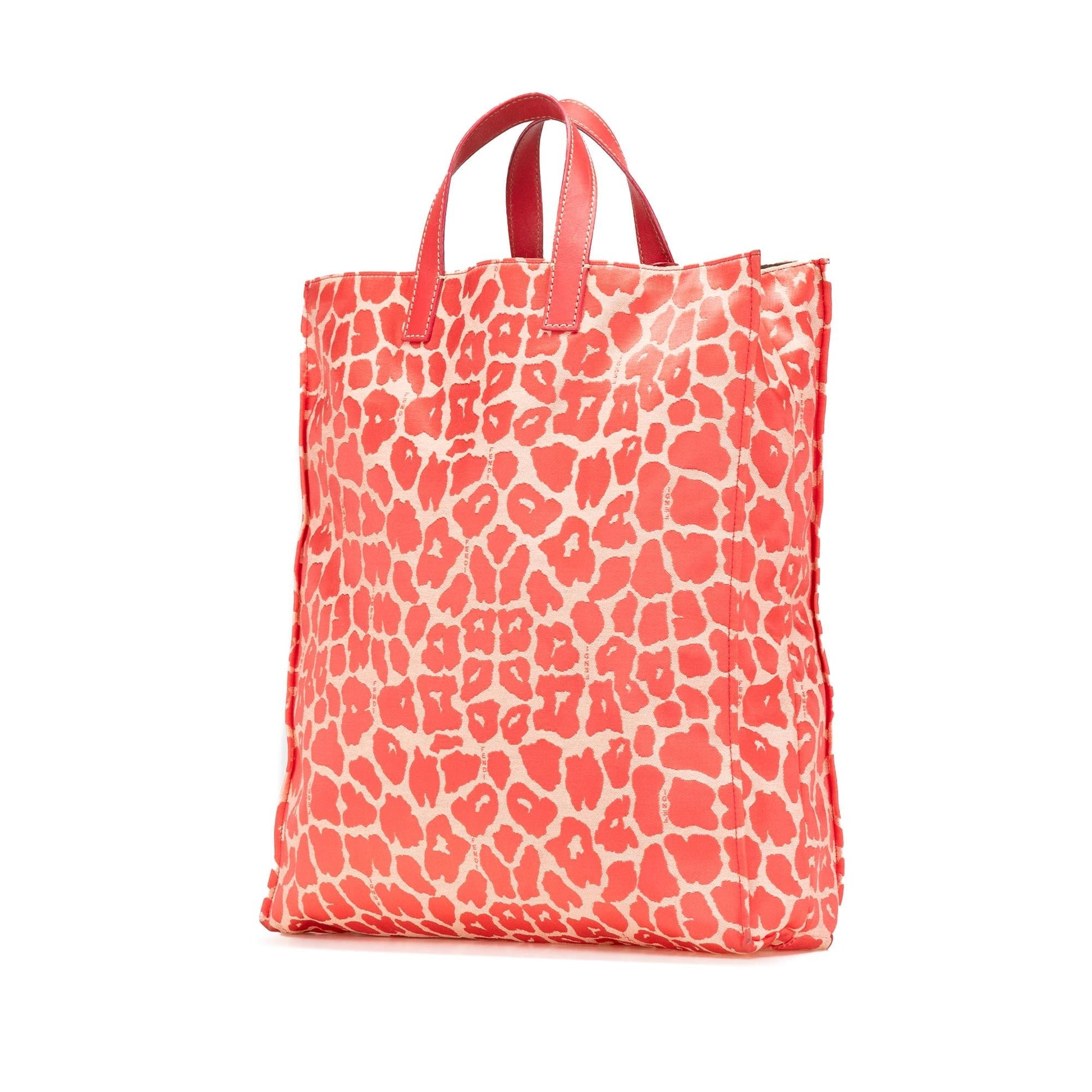 Fendi Leopard Print Shopper Tote Canvas Tote Bag