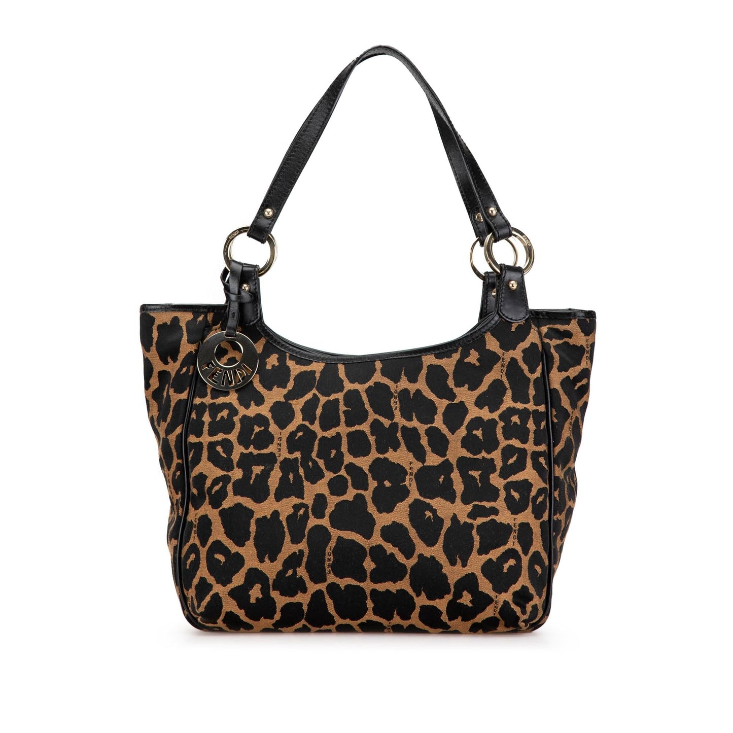 Fendi Leopard Print Shoulder Bag Shg Mavci8 Canvas