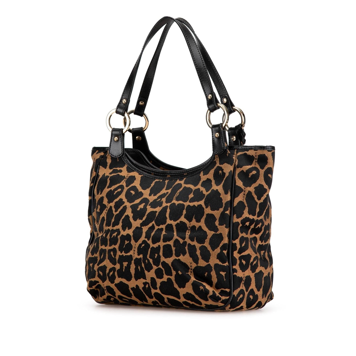 Fendi Leopard Print Shoulder Bag Shg Mavci8 Canvas