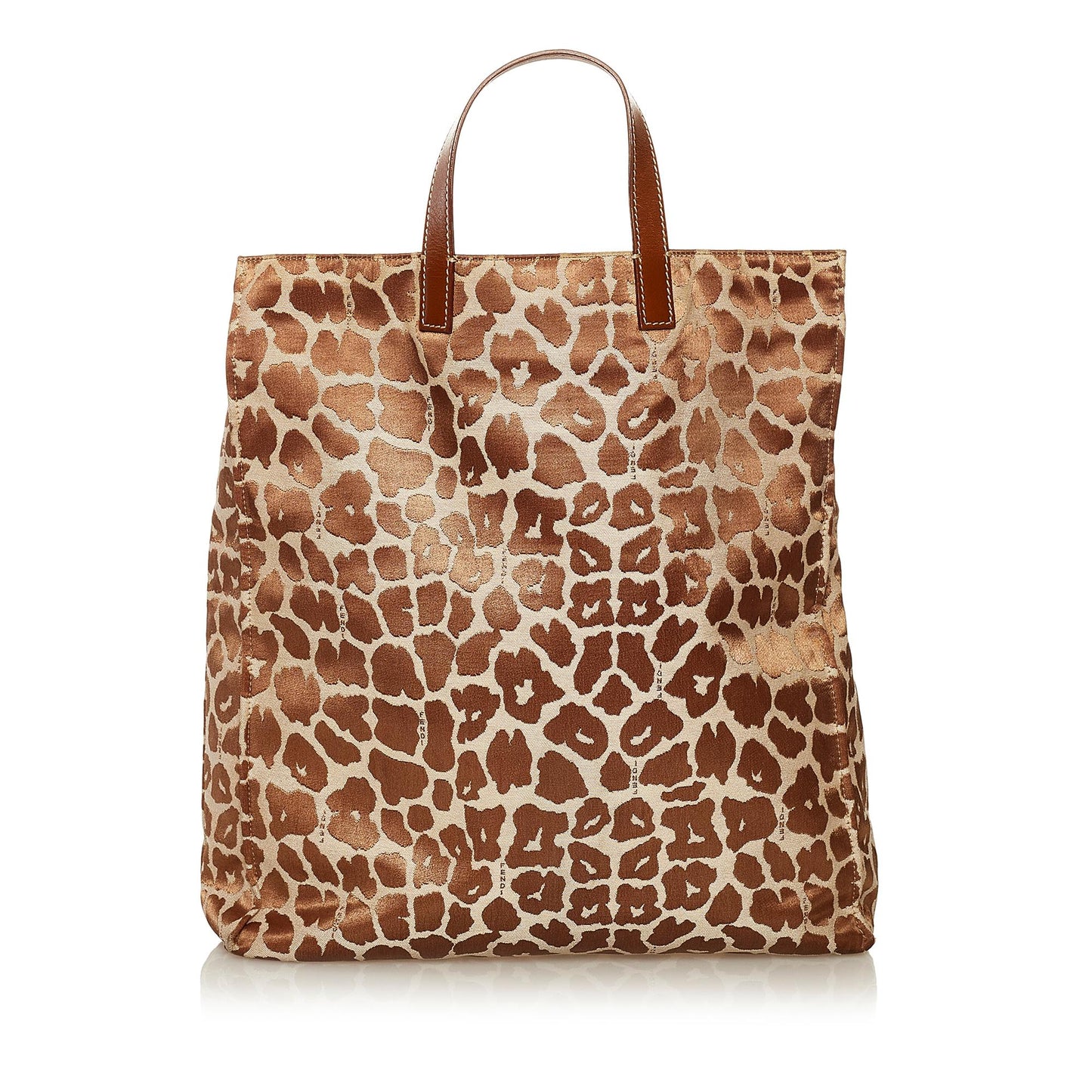 Fendi Leopard Print Tote Bag Shg Hb56Eh Canvas