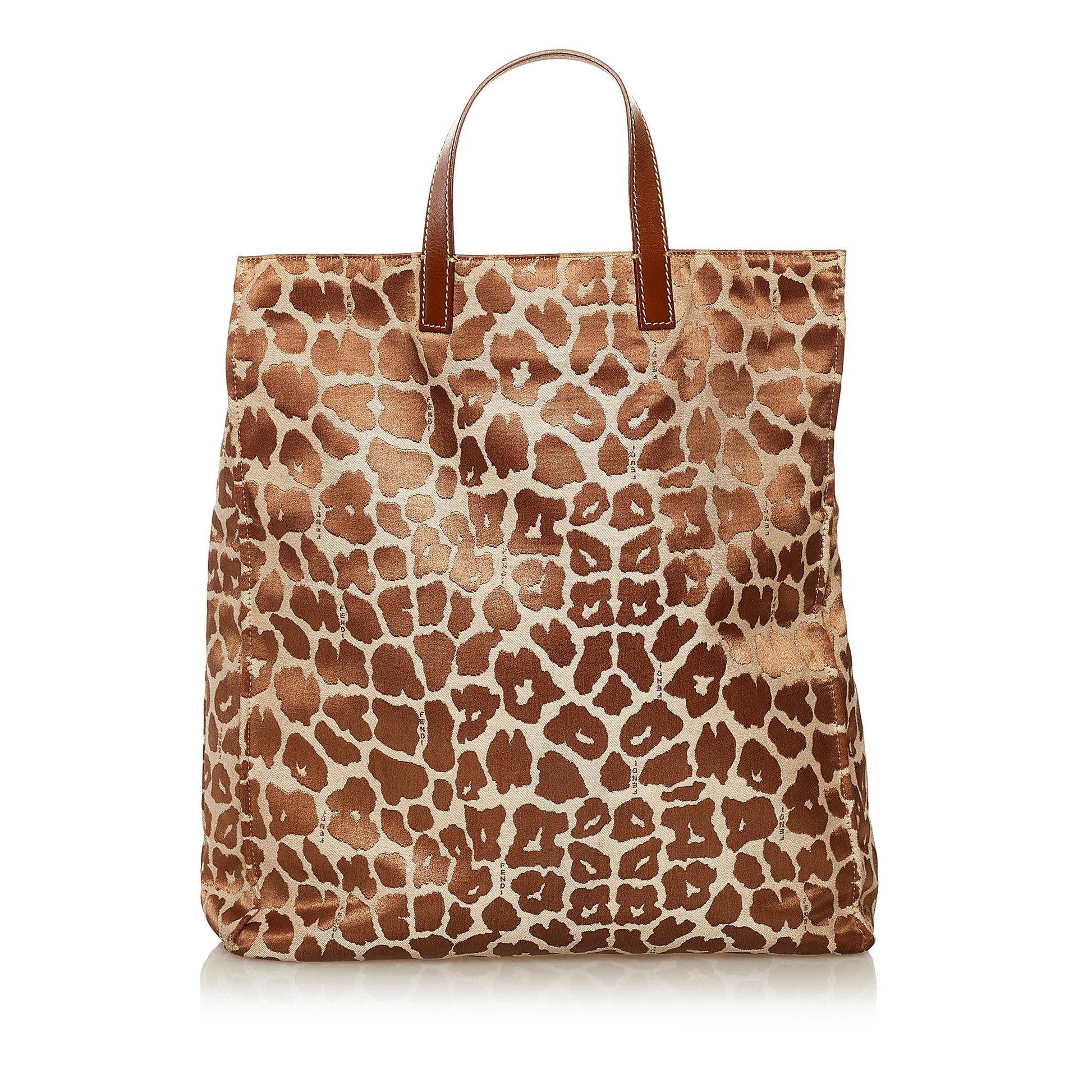 Fendi Leopard Print Tote Bag Shg Hb56Eh Canvas