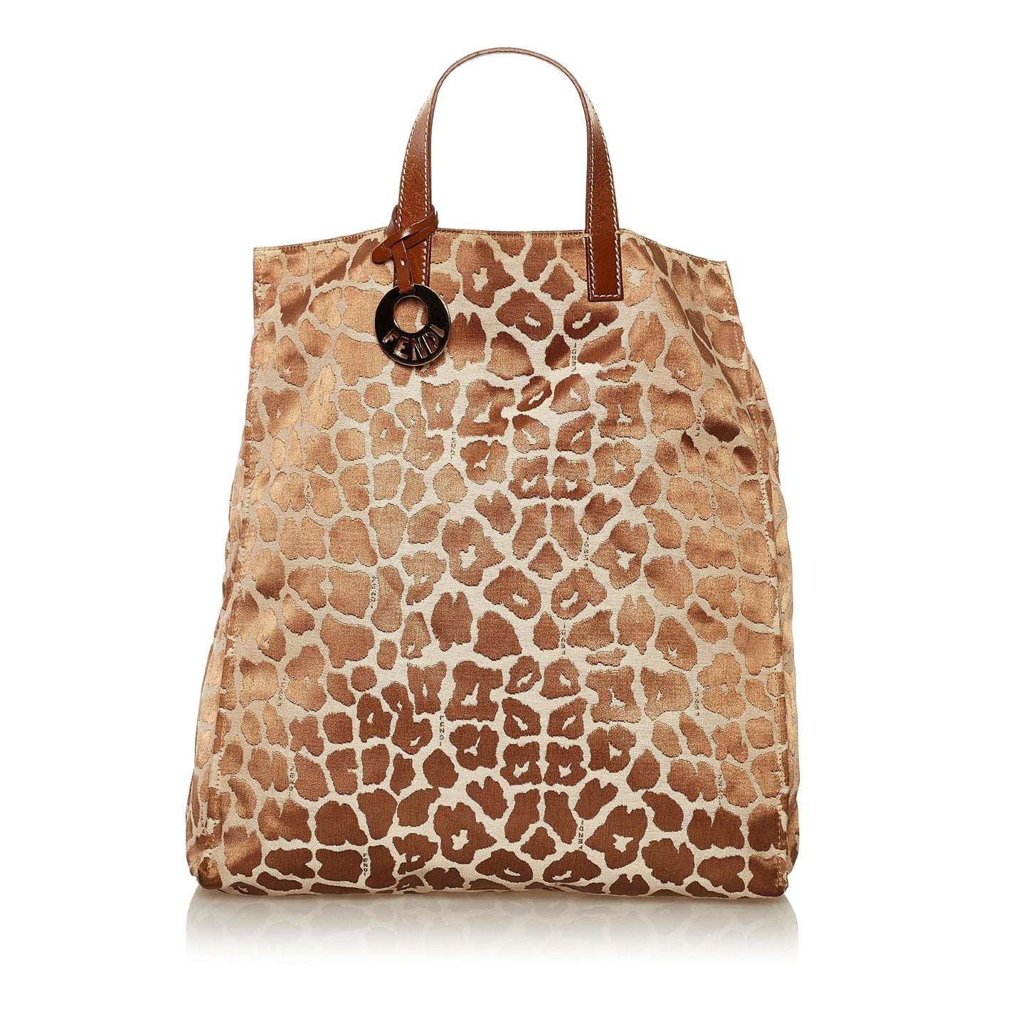 Fendi Leopard Print Tote Bag Shg Hb56Eh Canvas