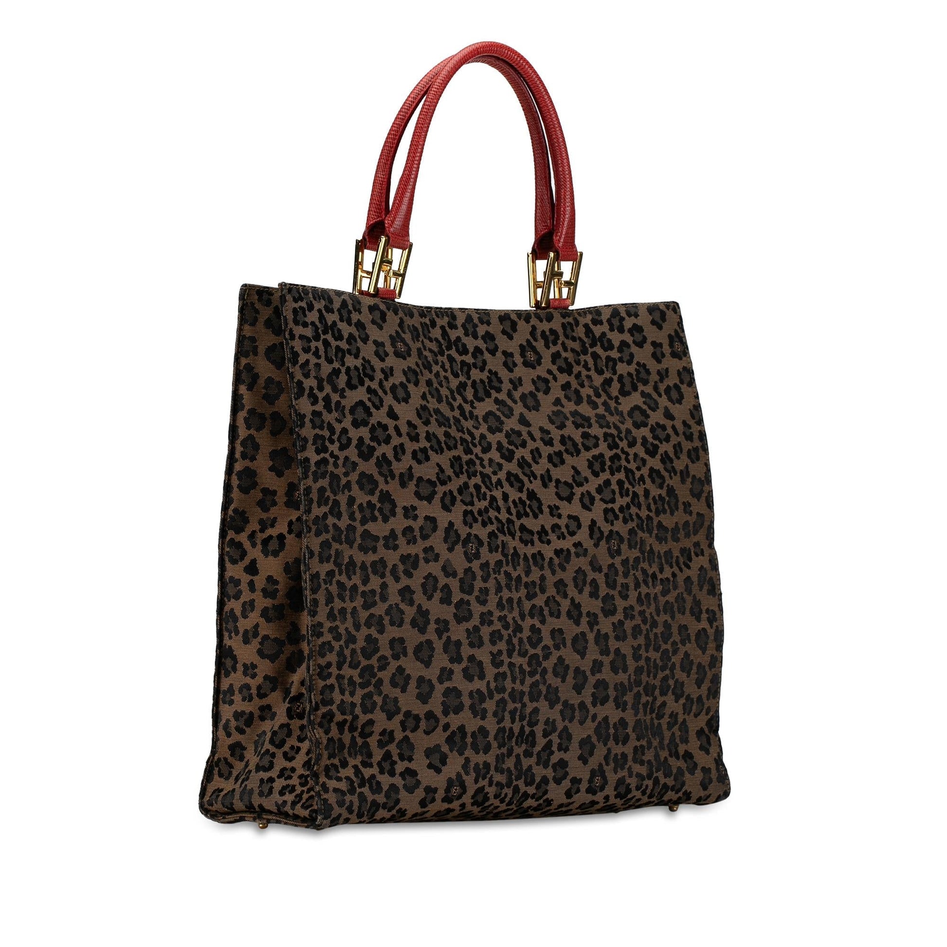 Fendi Leopard Print Tote Shg Kyqbn0 Canvas Tote Bag
