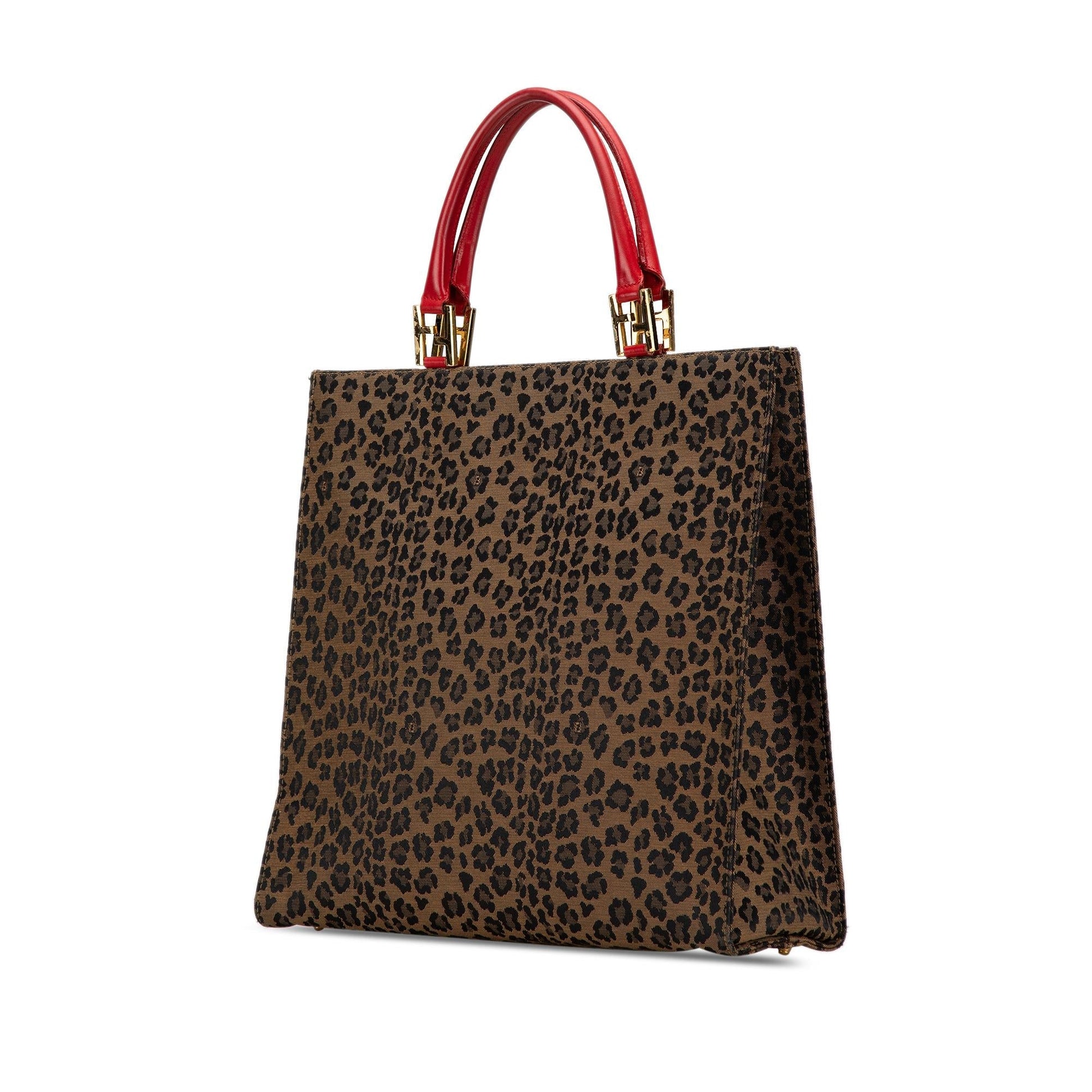 Fendi Leopard Print Tote Shg Dcrzfo Canvas Tote Bag