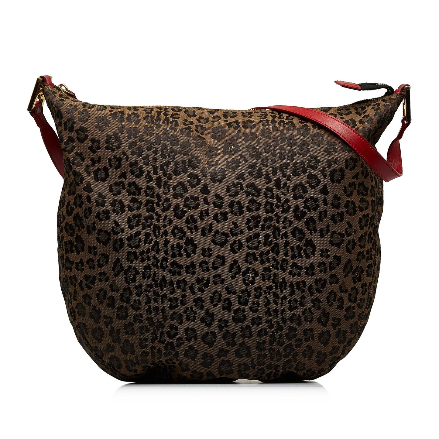 Fendi Leopard Print Hobo Shg Xuvedu Shoulder Bag