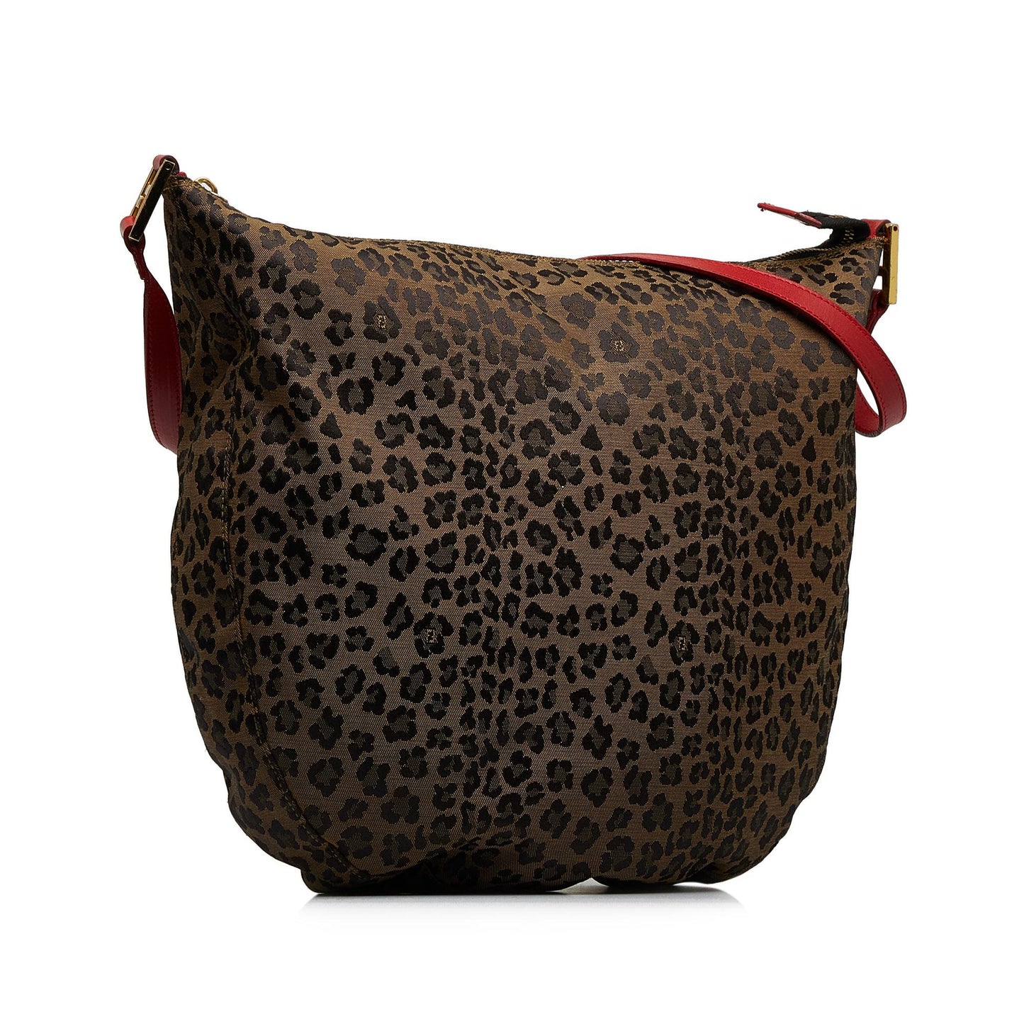 Fendi Leopard Print Hobo Shg Xuvedu Shoulder Bag