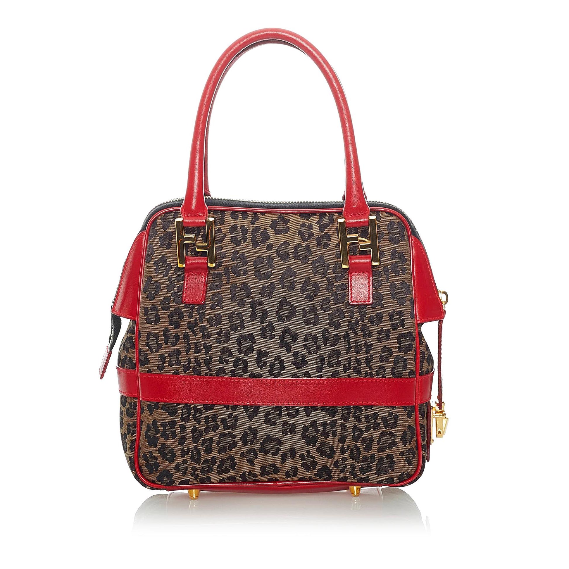 Fendi Leopard Print Satchel Shg Nylon Satchel Bag Satchel Shg 32114
