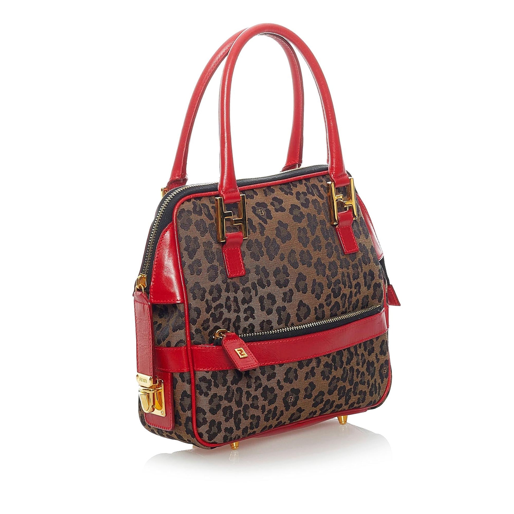 Fendi Leopard Print Satchel Shg Nylon Satchel Bag Satchel Shg 32114