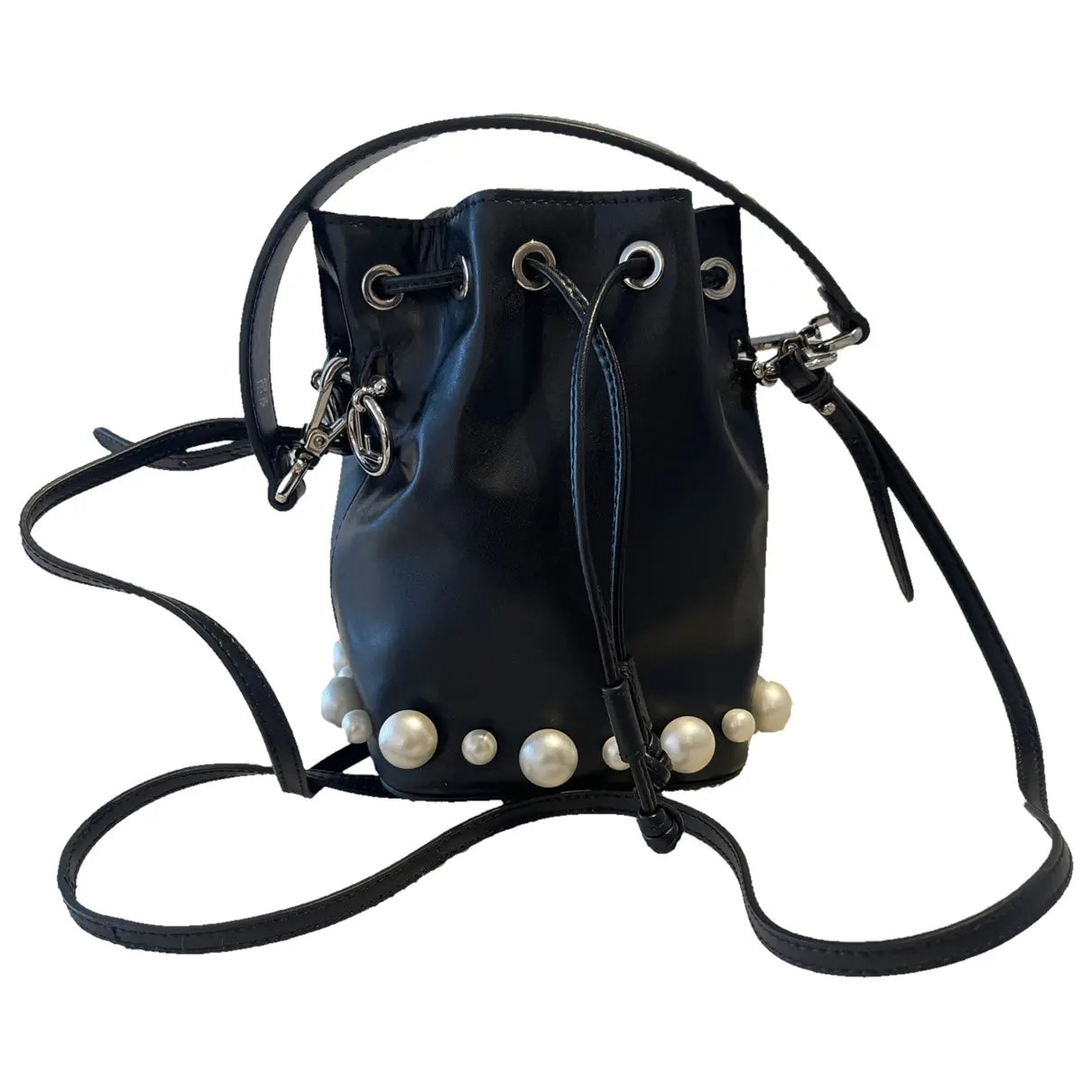 Fendi Liberty Pearl Mon Trã Sor Bag Mini Bucket Bucket Bag
