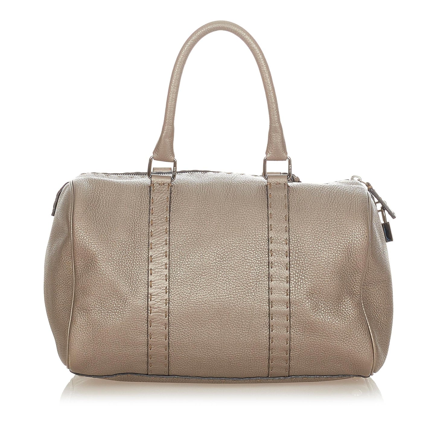 Fendi Linda Boston Bag Shg Leather Satchel Bag