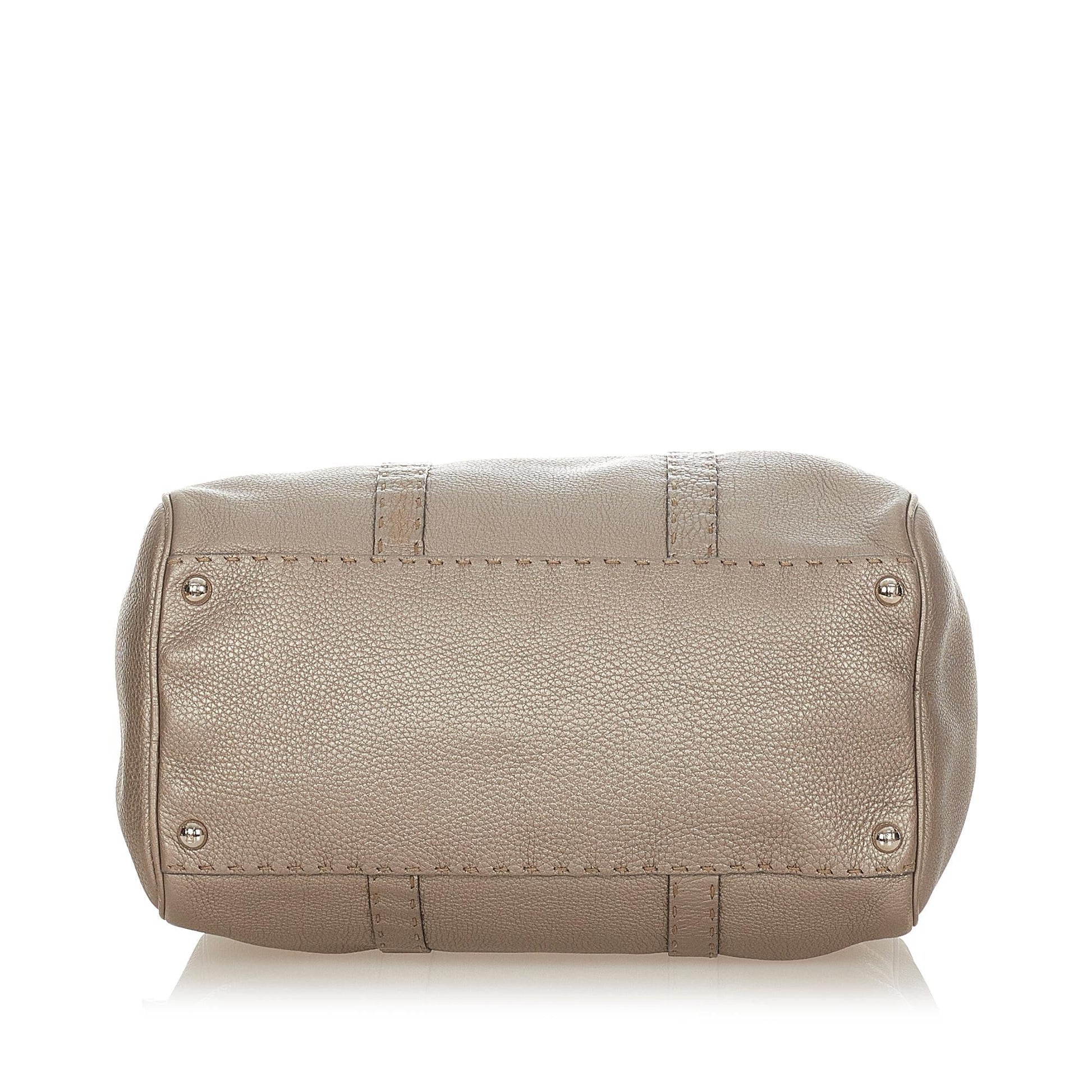 Fendi Linda Boston Bag Shg Leather Satchel Bag